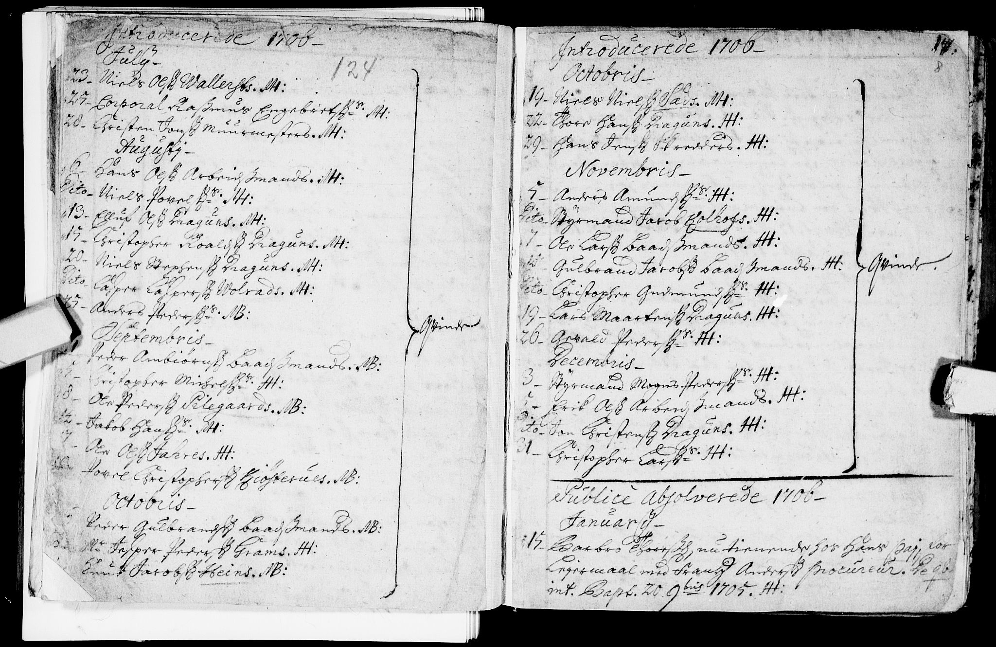 Bragernes kirkebøker, SAKO/A-6/F/Fa/L0003: Parish register (official) no. I 3, 1706-1734, p. 14