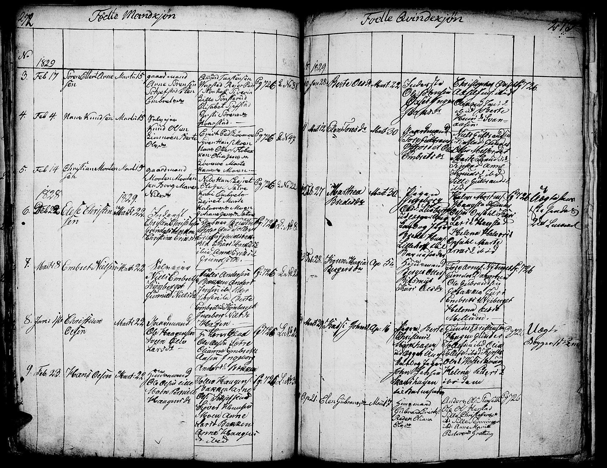 Elverum prestekontor, AV/SAH-PREST-044/H/Ha/Hab/L0001: Parish register (copy) no. 1, 1815-1829, p. 272-273