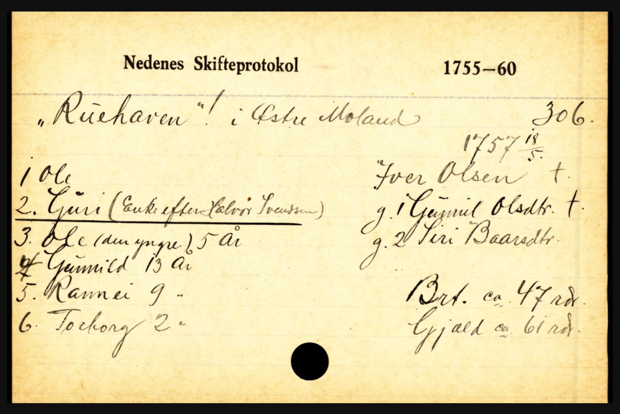 Nedenes sorenskriveri før 1824, AV/SAK-1221-0007/H, p. 24491