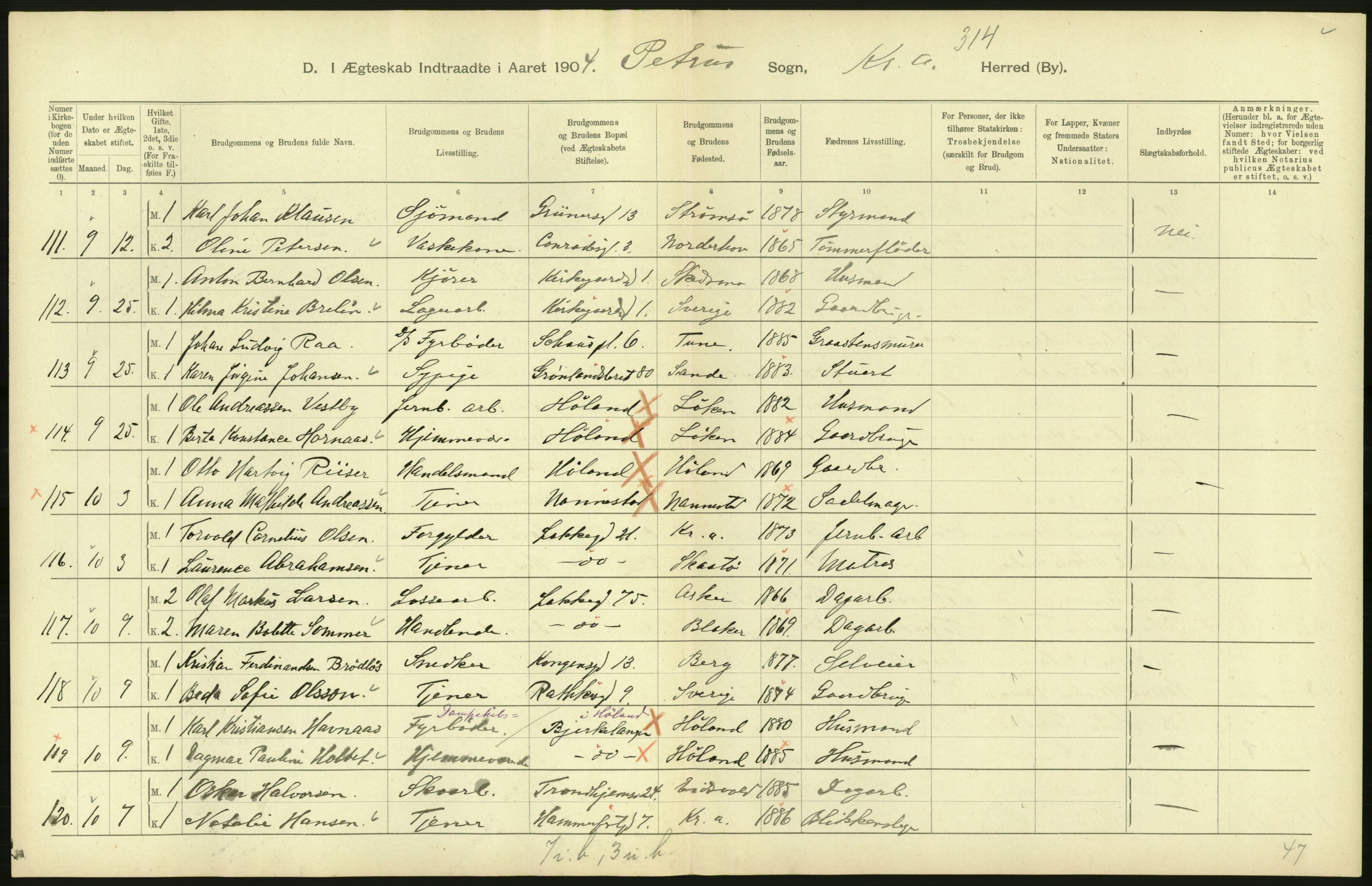 Statistisk sentralbyrå, Sosiodemografiske emner, Befolkning, AV/RA-S-2228/D/Df/Dfa/Dfab/L0004: Kristiania: Gifte, døde, 1904, p. 130