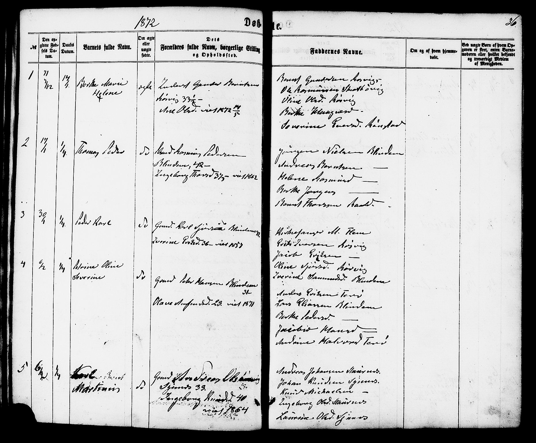 Ministerialprotokoller, klokkerbøker og fødselsregistre - Møre og Romsdal, SAT/A-1454/537/L0518: Parish register (official) no. 537A02, 1862-1876, p. 36