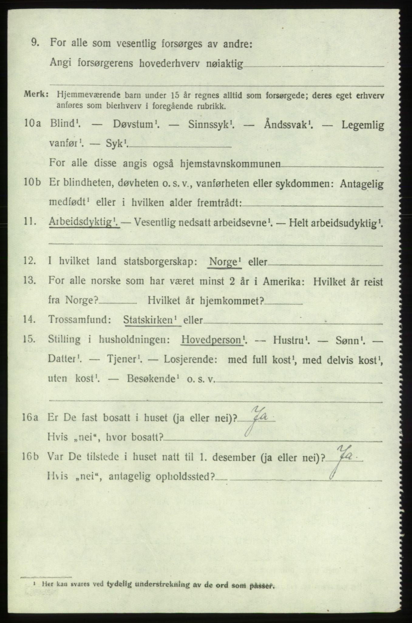 SAB, 1920 census for Bremnes, 1920, p. 1817