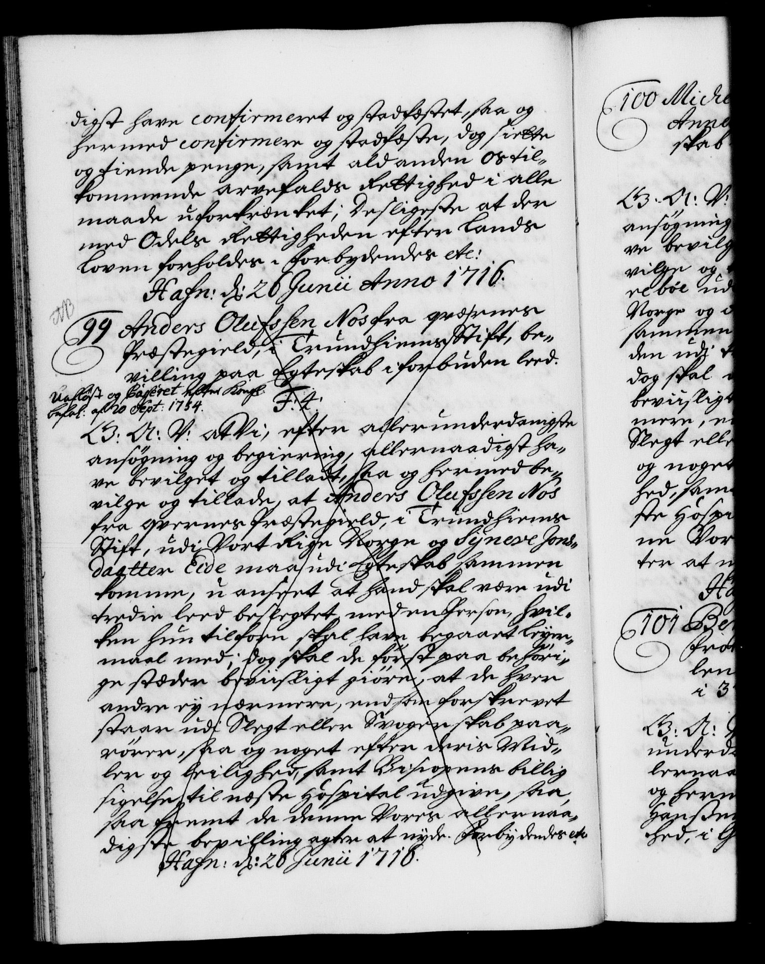 Danske Kanselli 1572-1799, AV/RA-EA-3023/F/Fc/Fca/Fcaa/L0022: Norske registre, 1716-1719, p. 52b