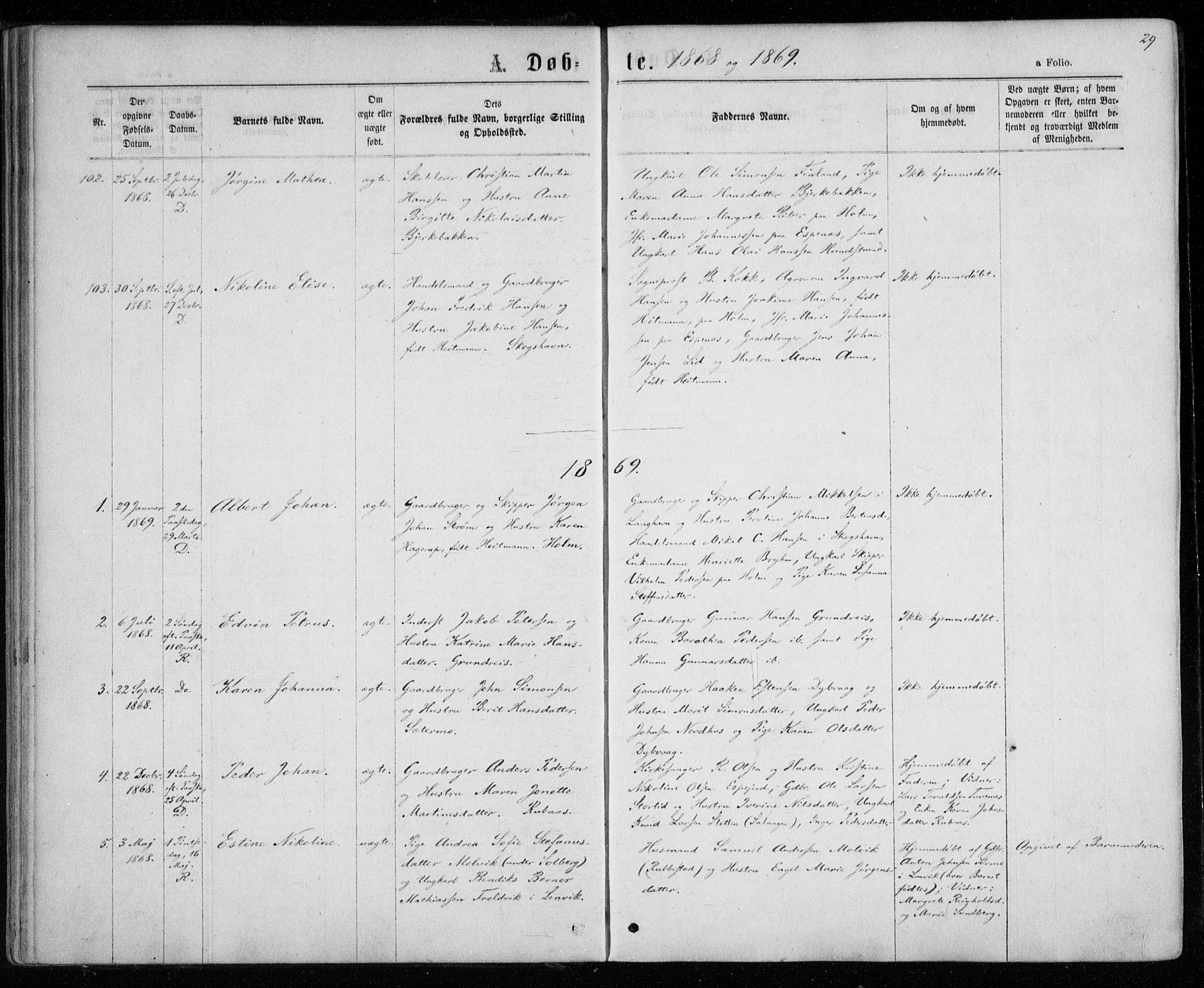 Tranøy sokneprestkontor, SATØ/S-1313/I/Ia/Iaa/L0008kirke: Parish register (official) no. 8, 1867-1877, p. 29