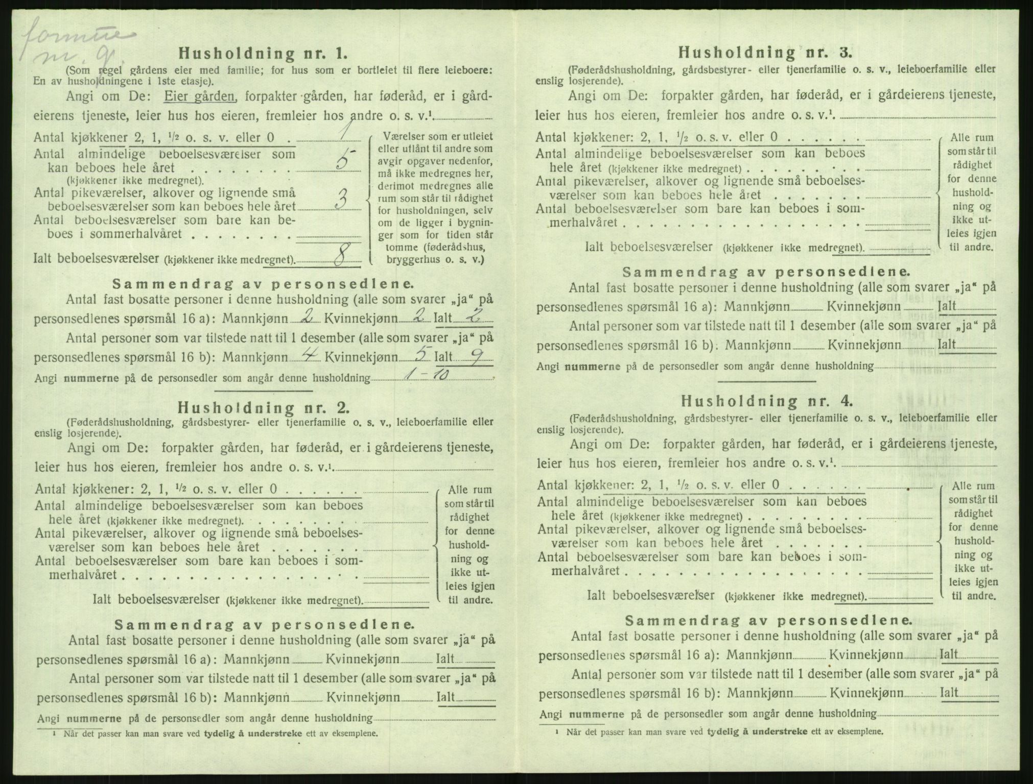 SAK, 1920 census for Dypvåg, 1920, p. 250