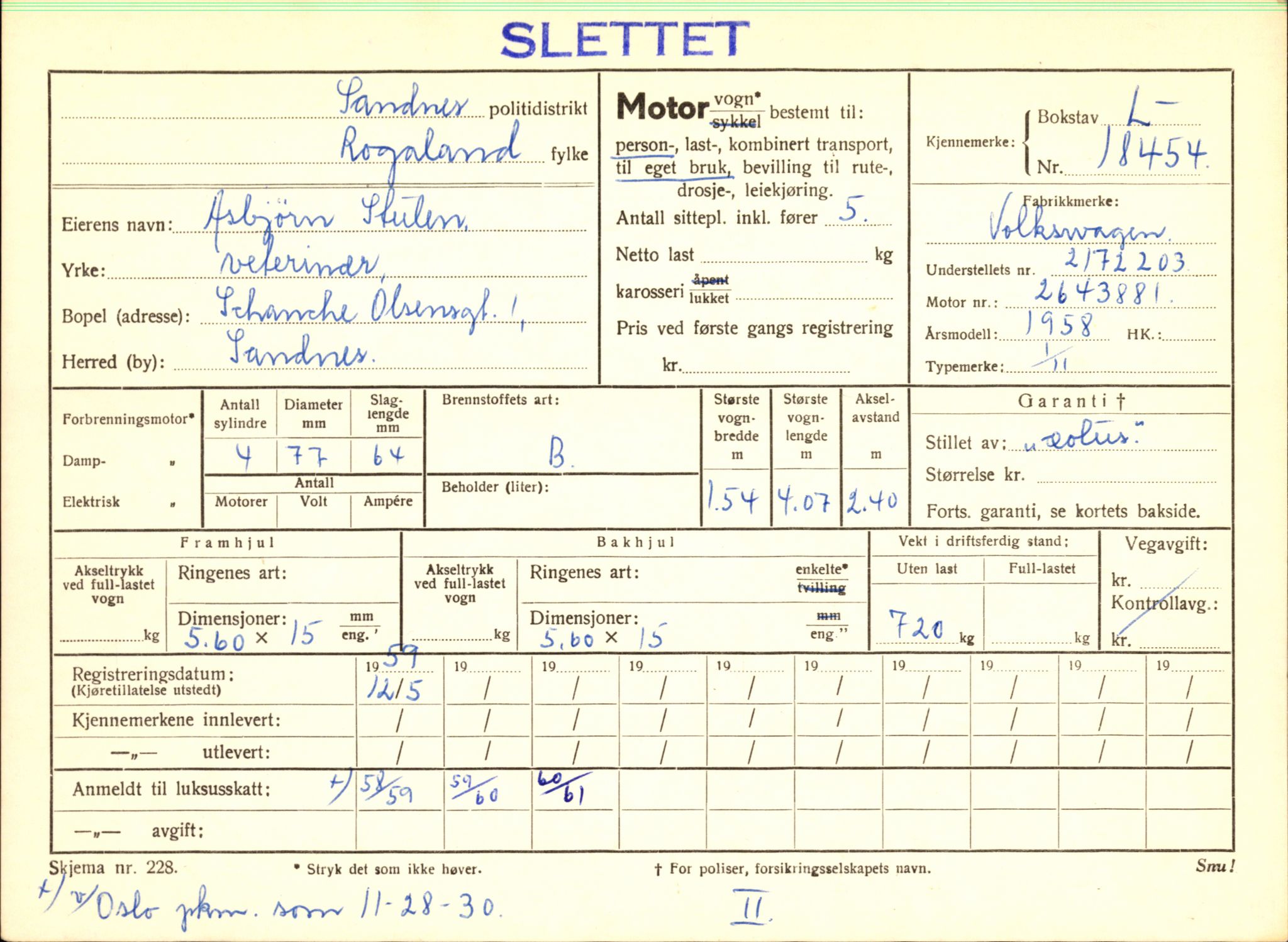 Stavanger trafikkstasjon, AV/SAST-A-101942/0/F/L0033: L-18150 - L-18599, 1930-1971, p. 1423