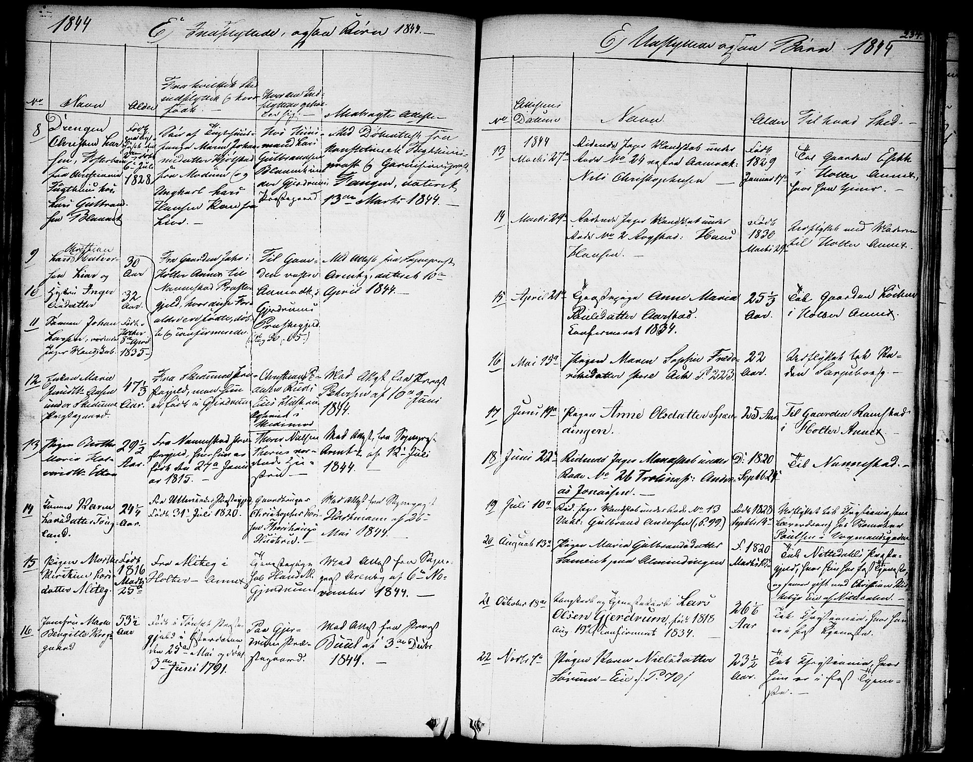Gjerdrum prestekontor Kirkebøker, SAO/A-10412b/G/Ga/L0002: Parish register (copy) no. I 2, 1836-1850, p. 234