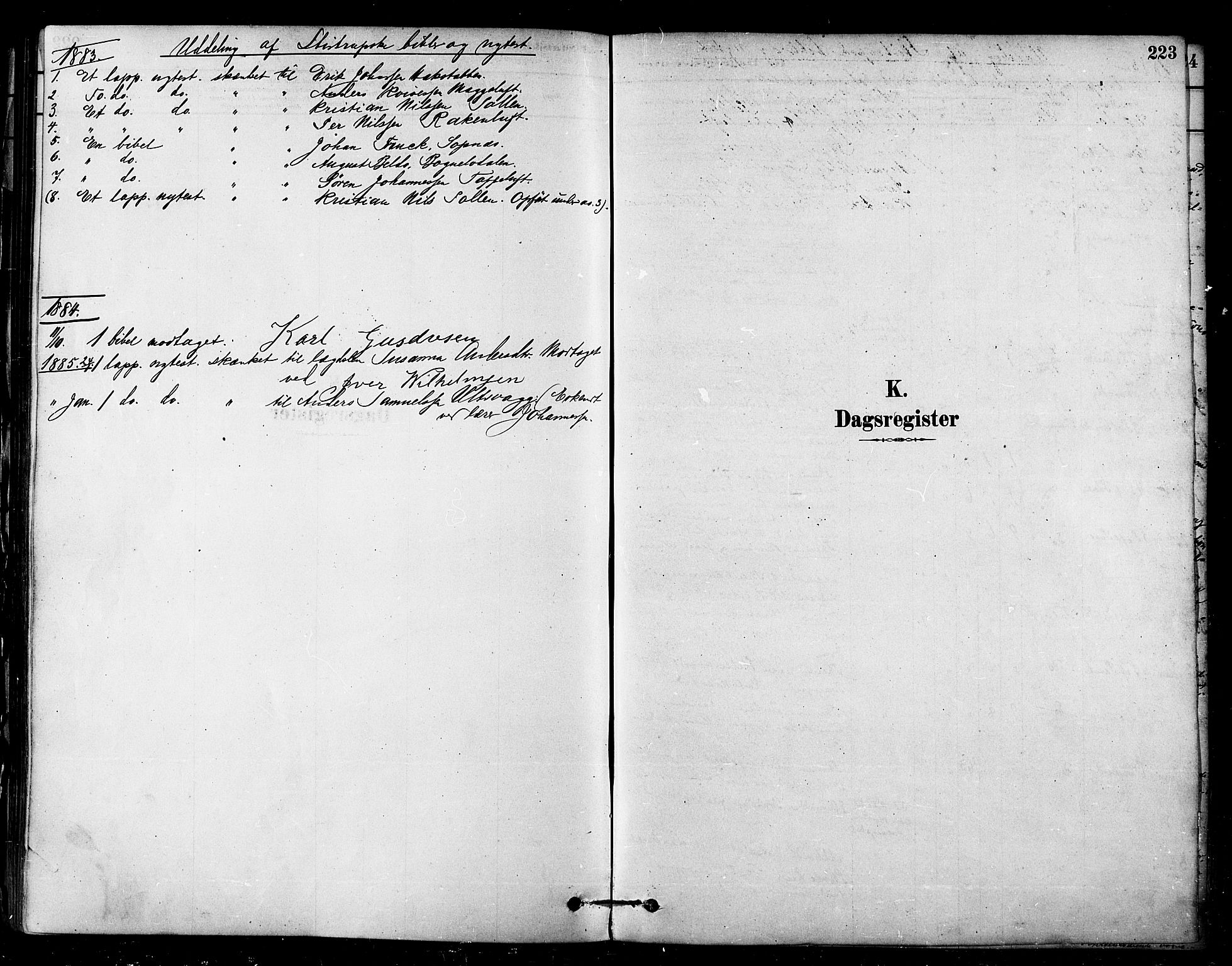 Talvik sokneprestkontor, SATØ/S-1337/H/Ha/L0012kirke: Parish register (official) no. 12, 1878-1886, p. 223