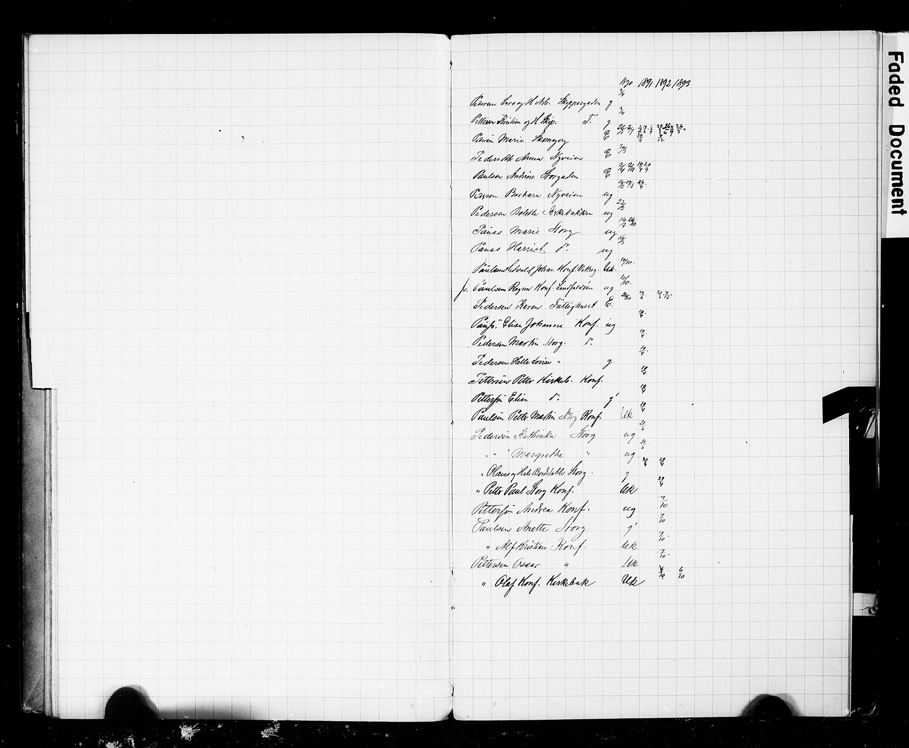 Strømsø kirkebøker, AV/SAKO-A-246/Y/Yb/L0008: Parish register draft no. II 8, 1890-1893