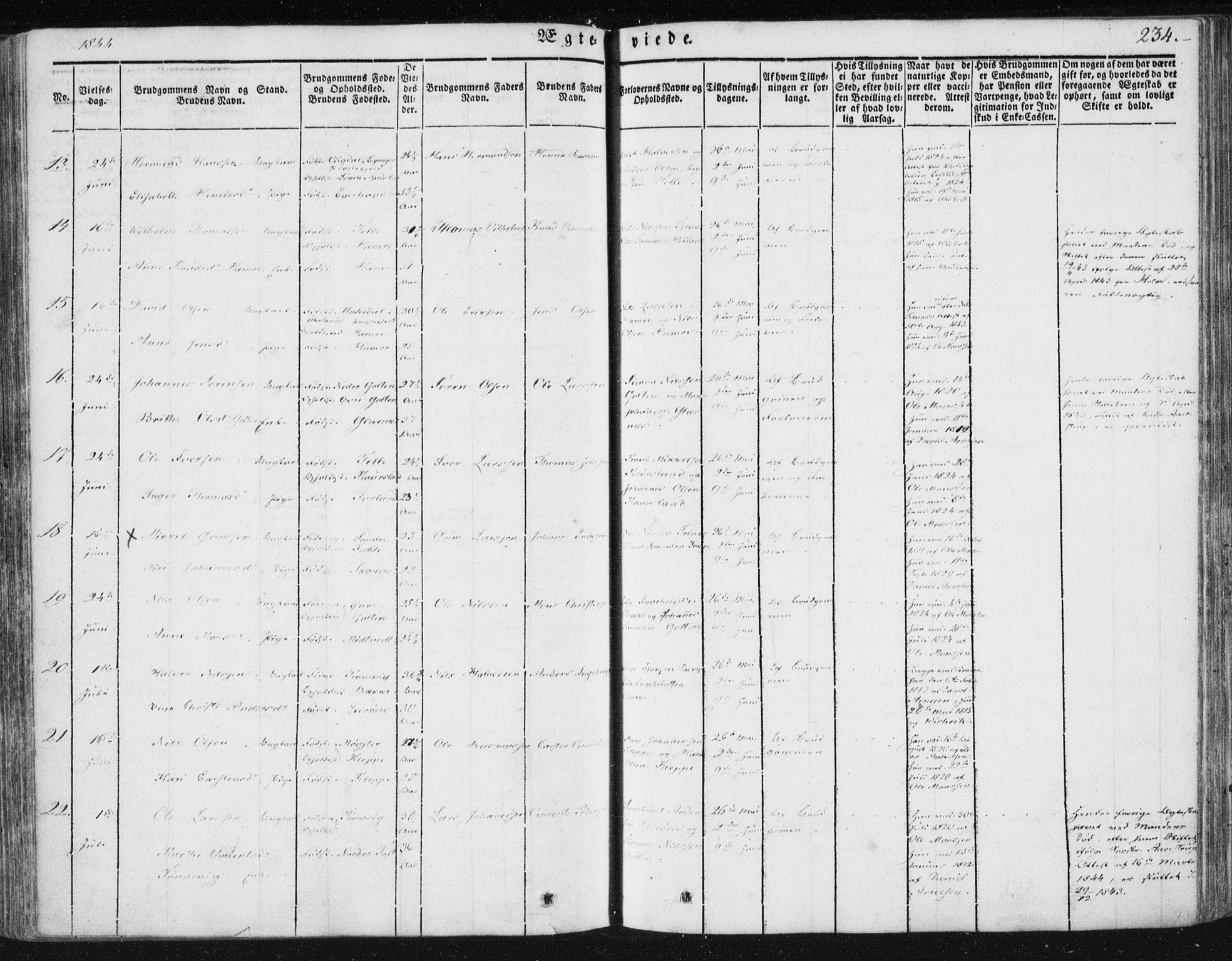 Sund sokneprestembete, AV/SAB-A-99930: Parish register (official) no. A 13, 1835-1849, p. 234