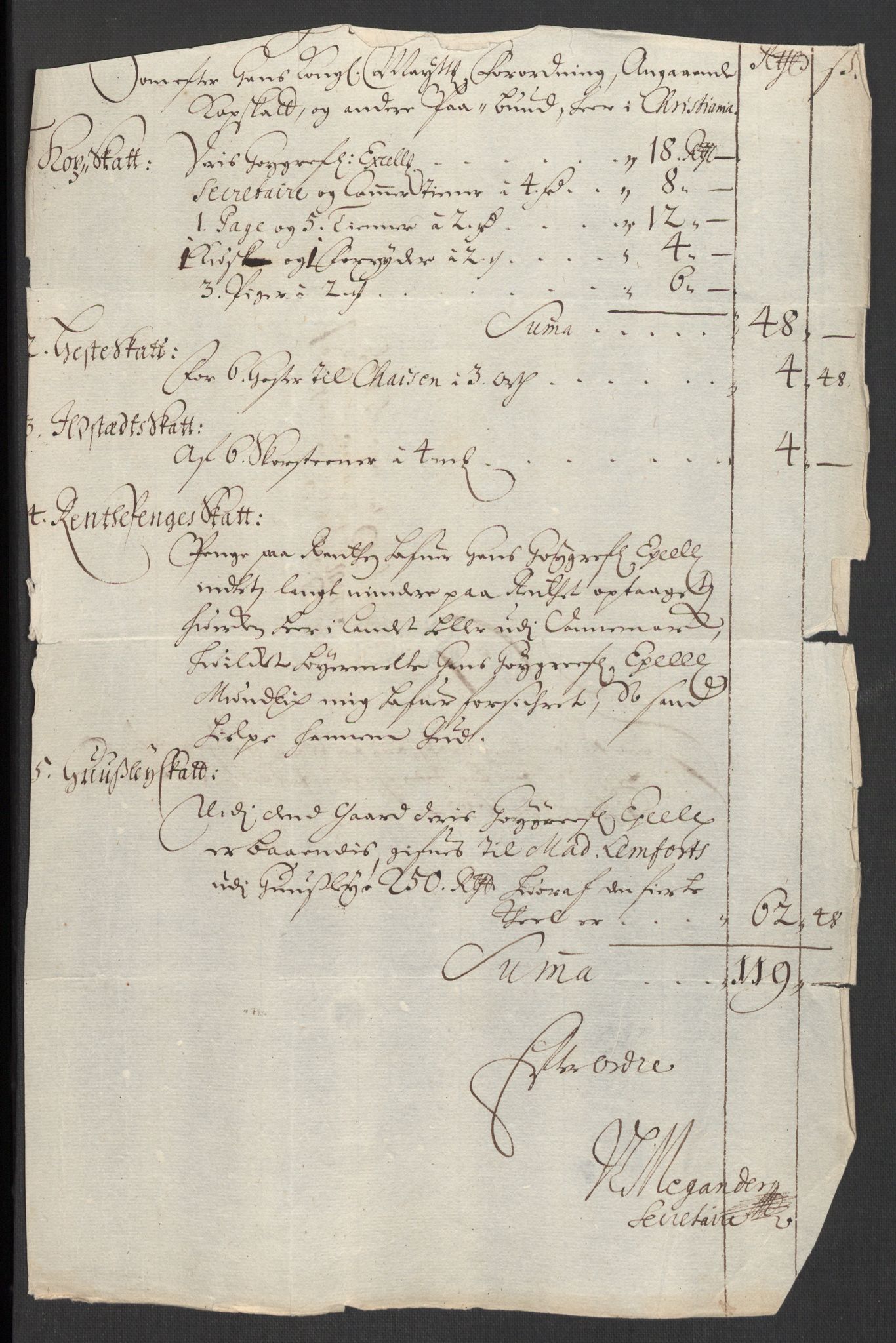 Rentekammeret inntil 1814, Reviderte regnskaper, Fogderegnskap, AV/RA-EA-4092/R32/L1869: Fogderegnskap Jarlsberg grevskap, 1700-1701, p. 126