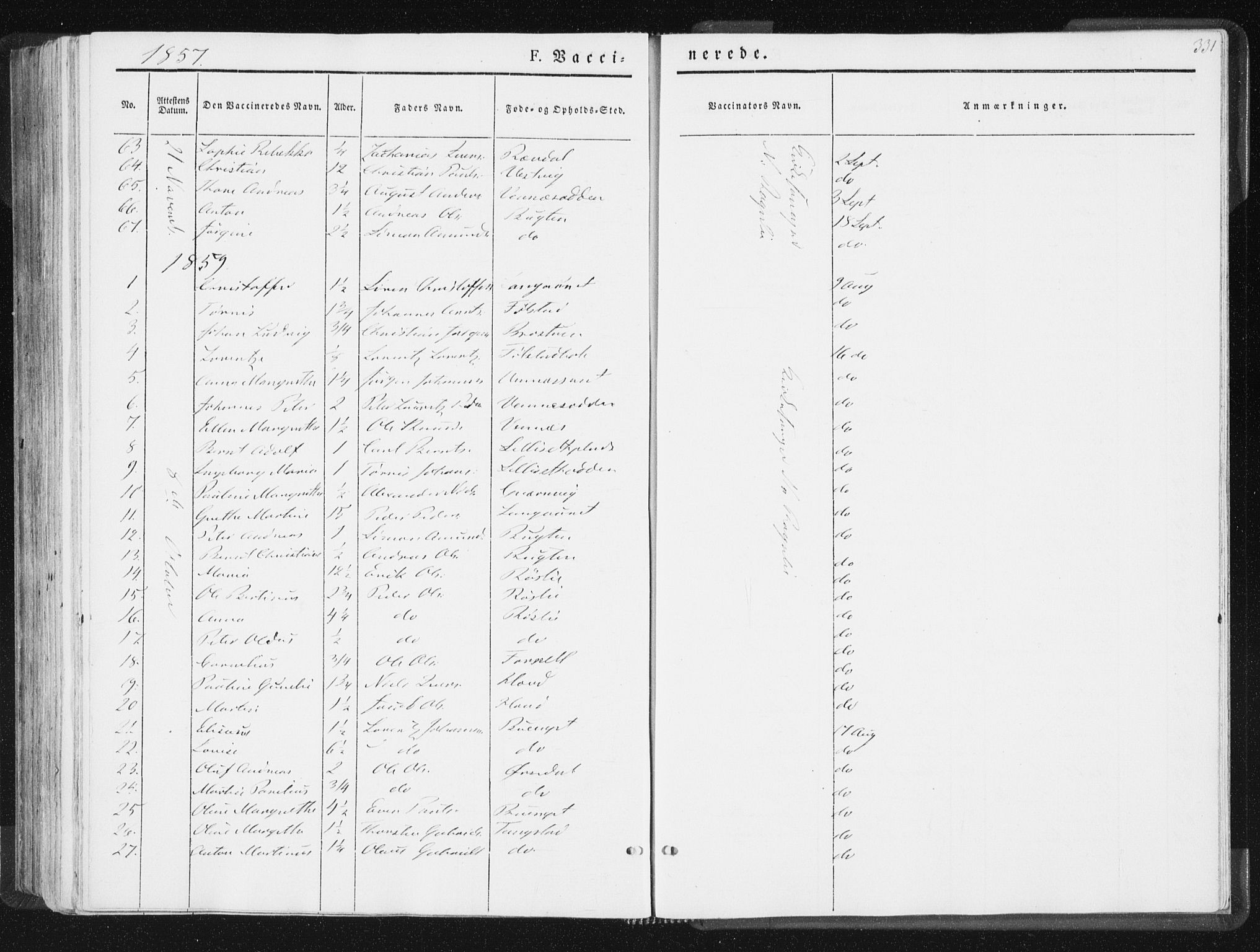 Ministerialprotokoller, klokkerbøker og fødselsregistre - Nord-Trøndelag, SAT/A-1458/744/L0418: Parish register (official) no. 744A02, 1843-1866, p. 331