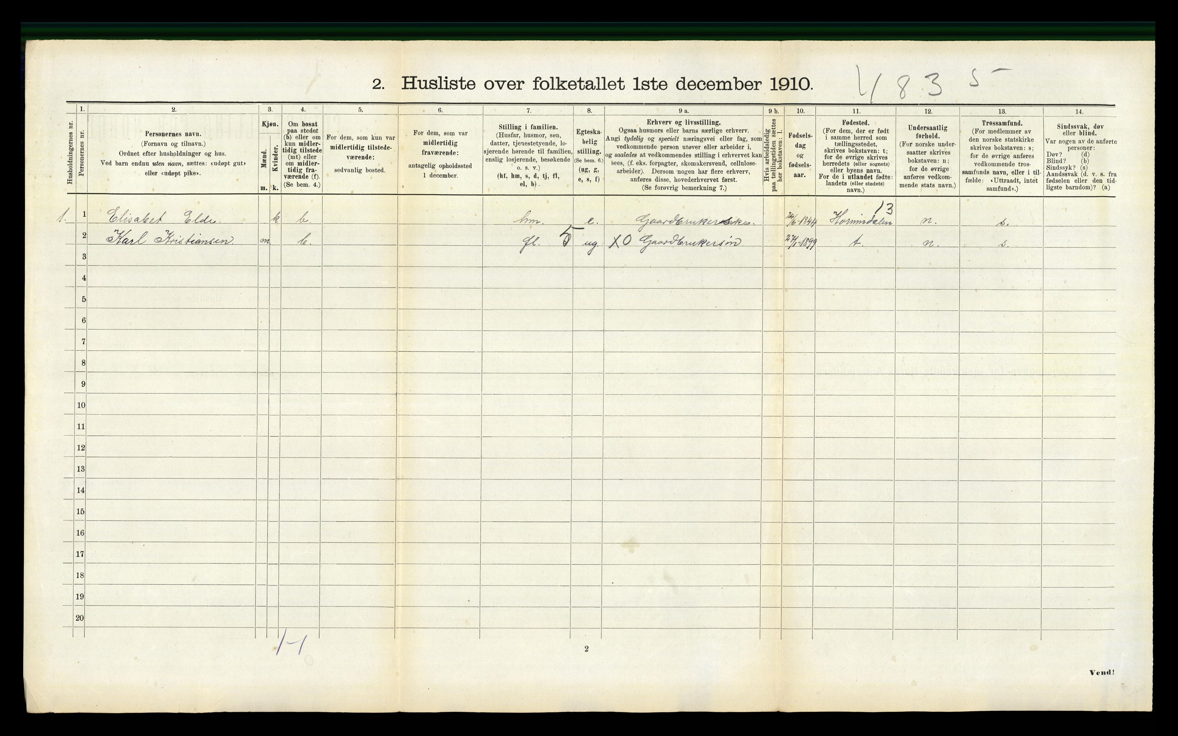 RA, 1910 census for Davik, 1910, p. 527