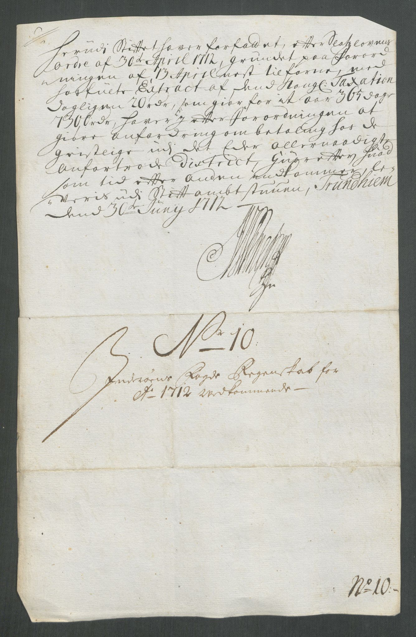 Rentekammeret inntil 1814, Reviderte regnskaper, Fogderegnskap, AV/RA-EA-4092/R63/L4320: Fogderegnskap Inderøy, 1712, p. 176