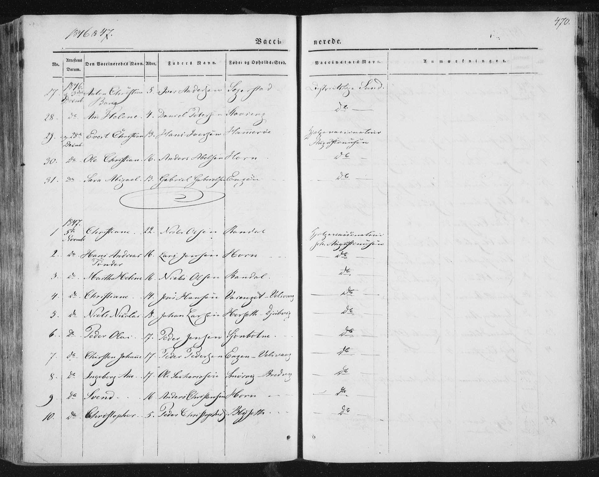 Ministerialprotokoller, klokkerbøker og fødselsregistre - Nordland, AV/SAT-A-1459/838/L0549: Parish register (official) no. 838A07, 1840-1854, p. 470