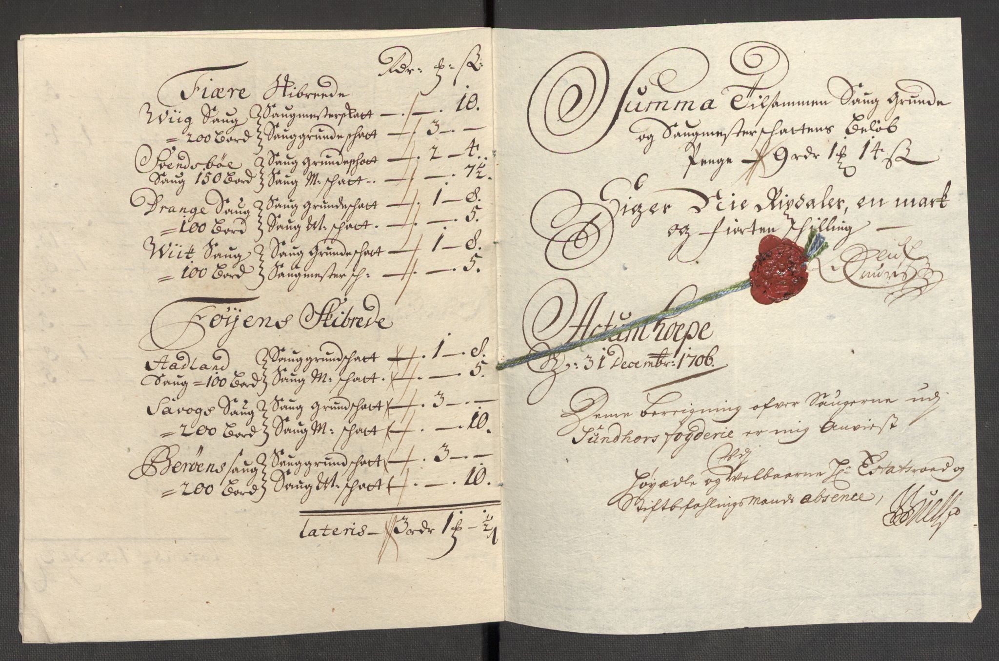 Rentekammeret inntil 1814, Reviderte regnskaper, Fogderegnskap, RA/EA-4092/R48/L2984: Fogderegnskap Sunnhordland og Hardanger, 1706-1707, p. 107