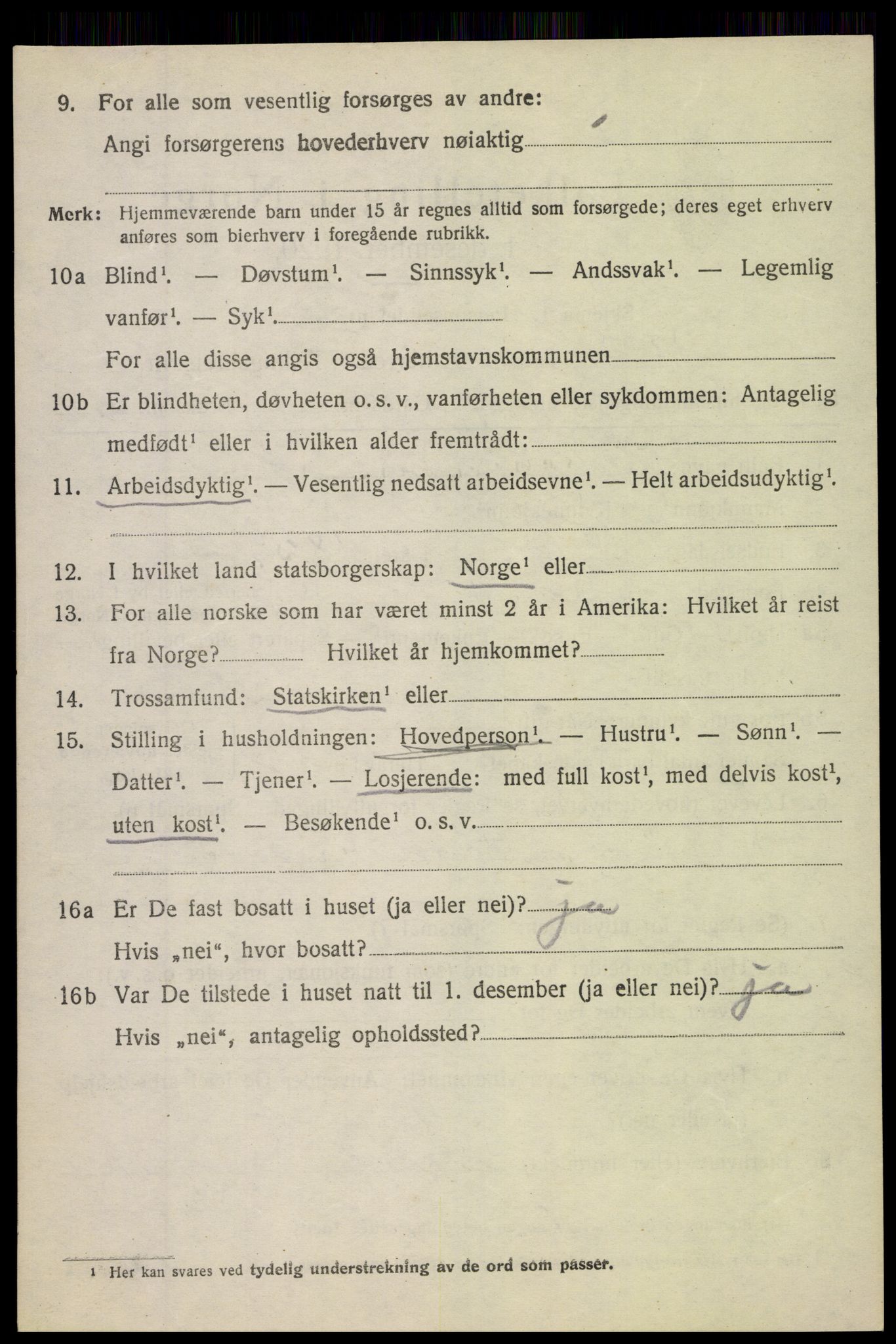 SAH, 1920 census for Nordre Land, 1920, p. 5829