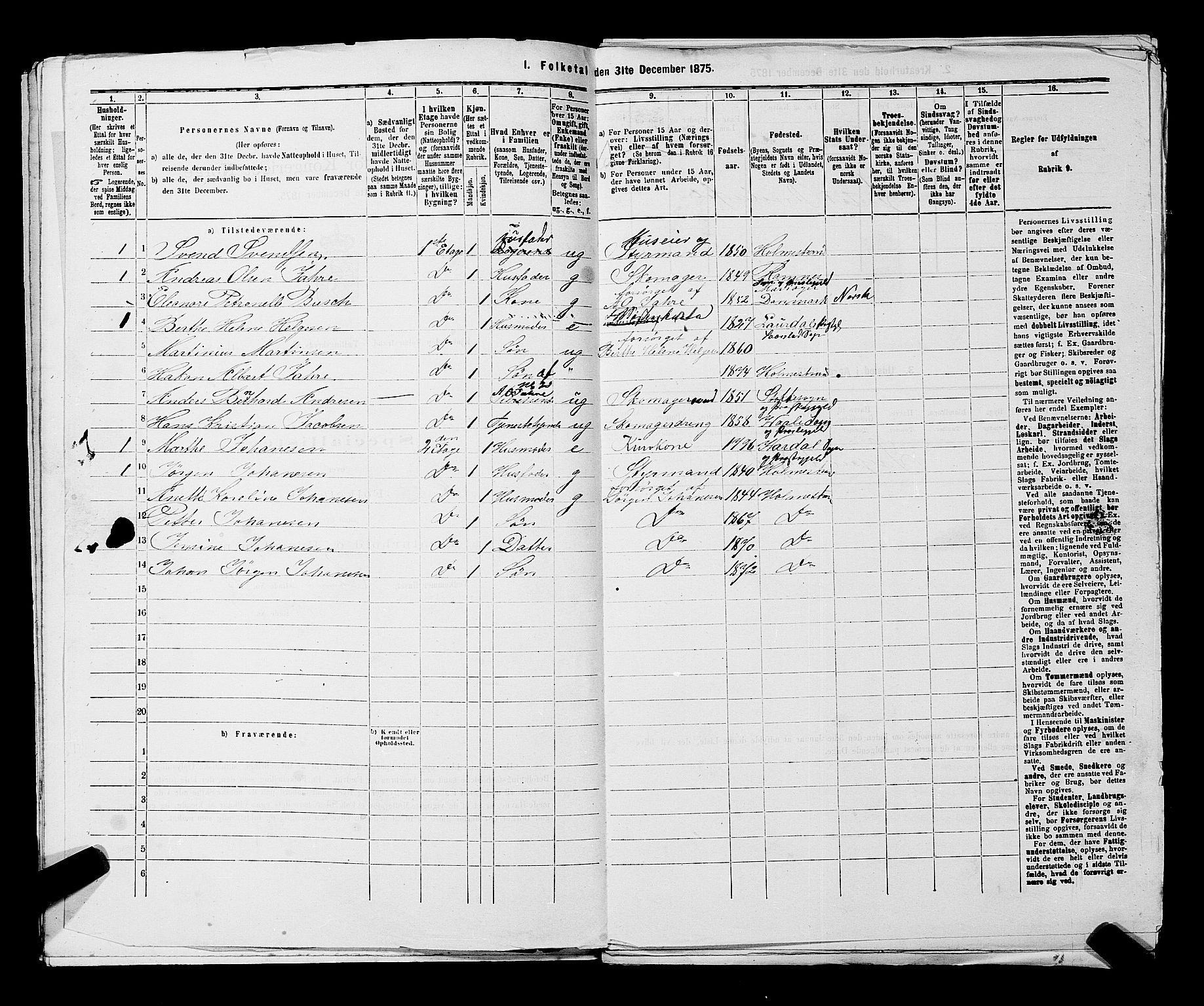 SAKO, 1875 census for 0702P Holmestrand, 1875, p. 356