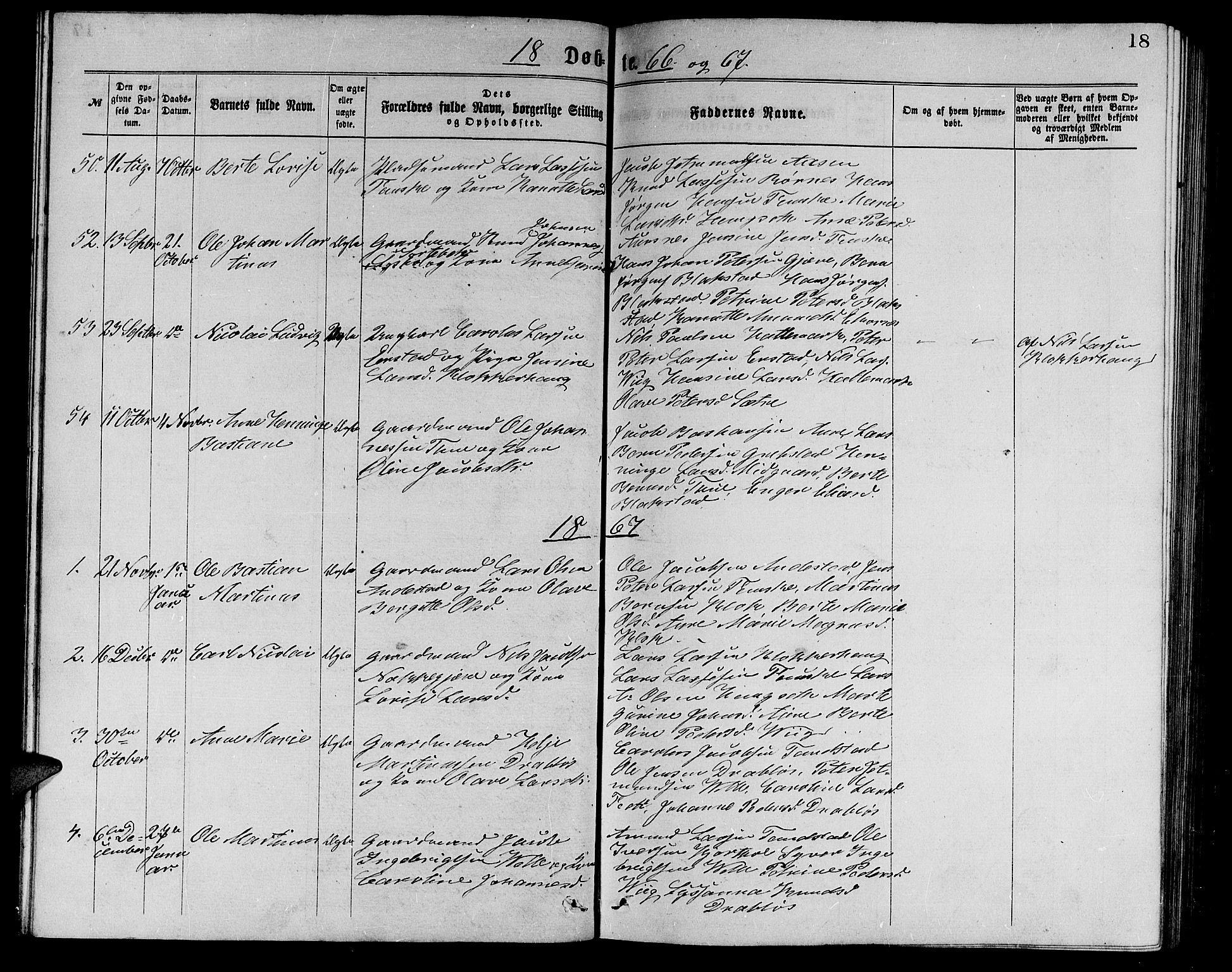 Ministerialprotokoller, klokkerbøker og fødselsregistre - Møre og Romsdal, AV/SAT-A-1454/523/L0338: Parish register (copy) no. 523C01, 1865-1877, p. 18