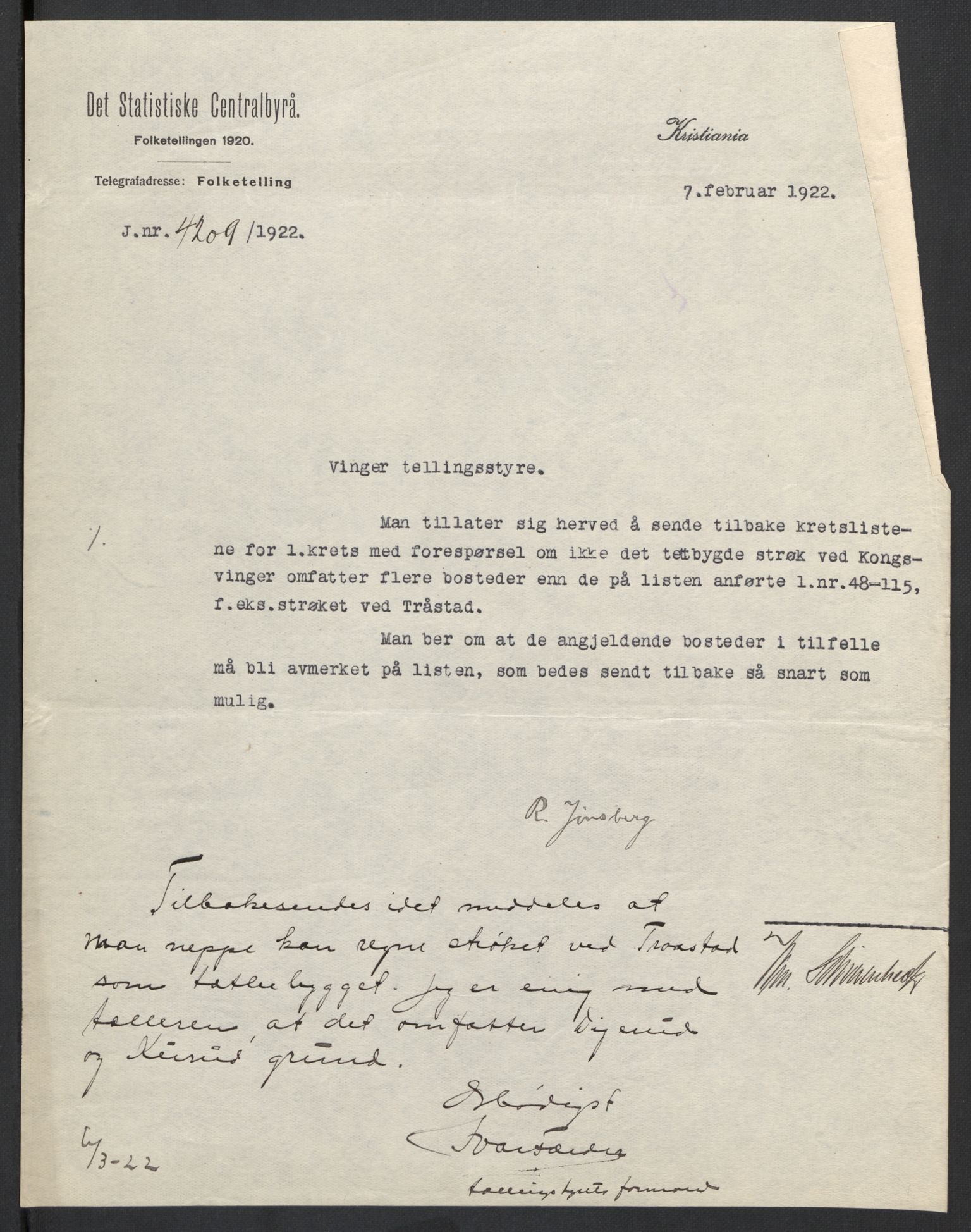 SAH, 1920 census for Vinger, 1920, p. 3