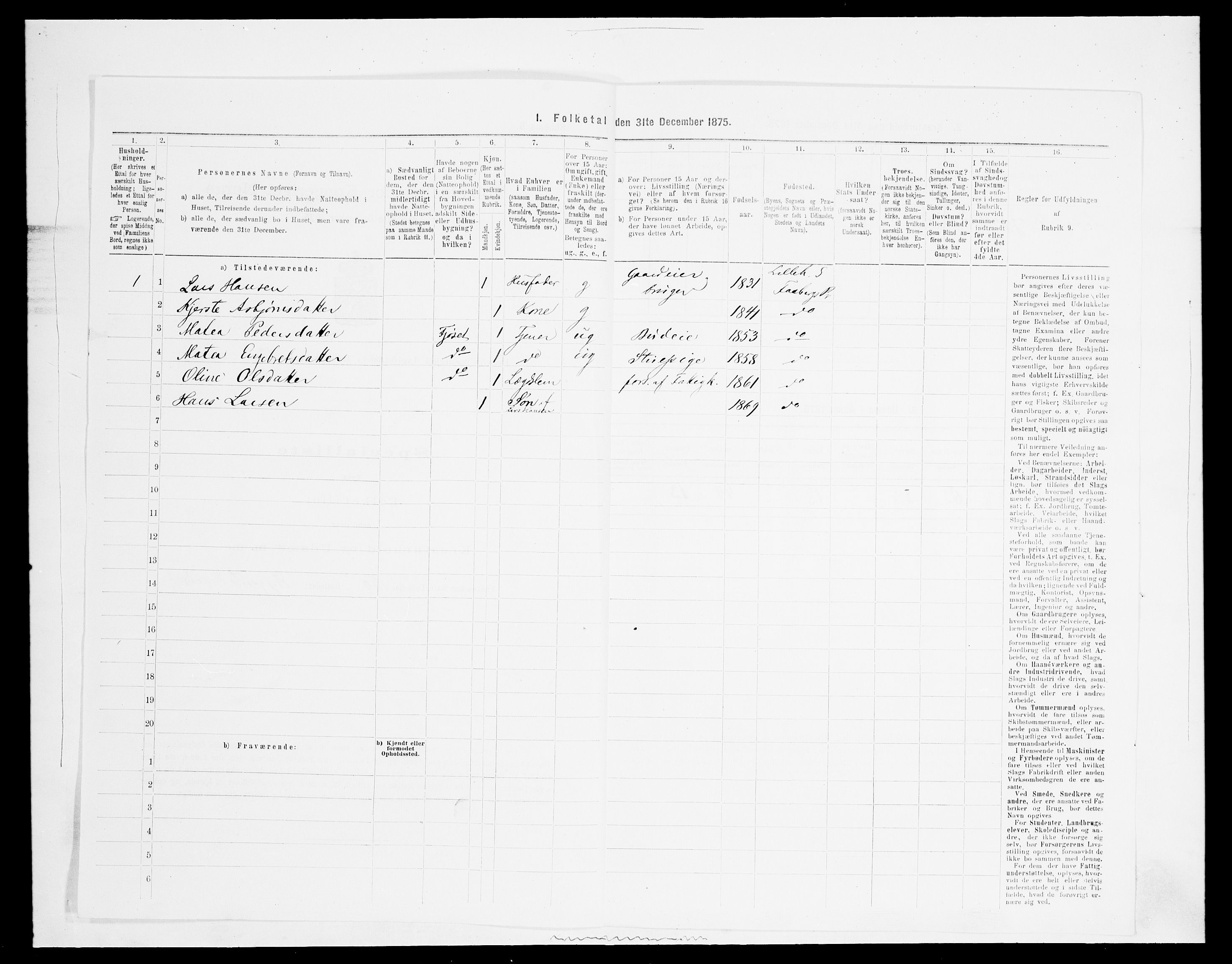 SAH, 1875 census for 0524L Fåberg/Fåberg og Lillehammer, 1875, p. 1456