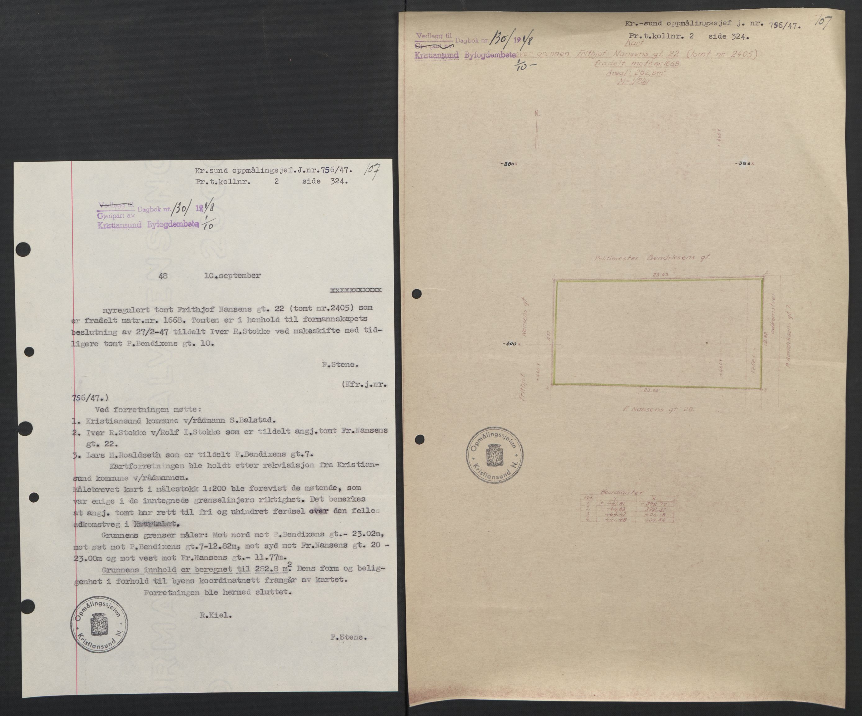 Kristiansund byfogd, AV/SAT-A-4587/A/27: Mortgage book no. 42, 1947-1950, Diary no: : 1301/1948