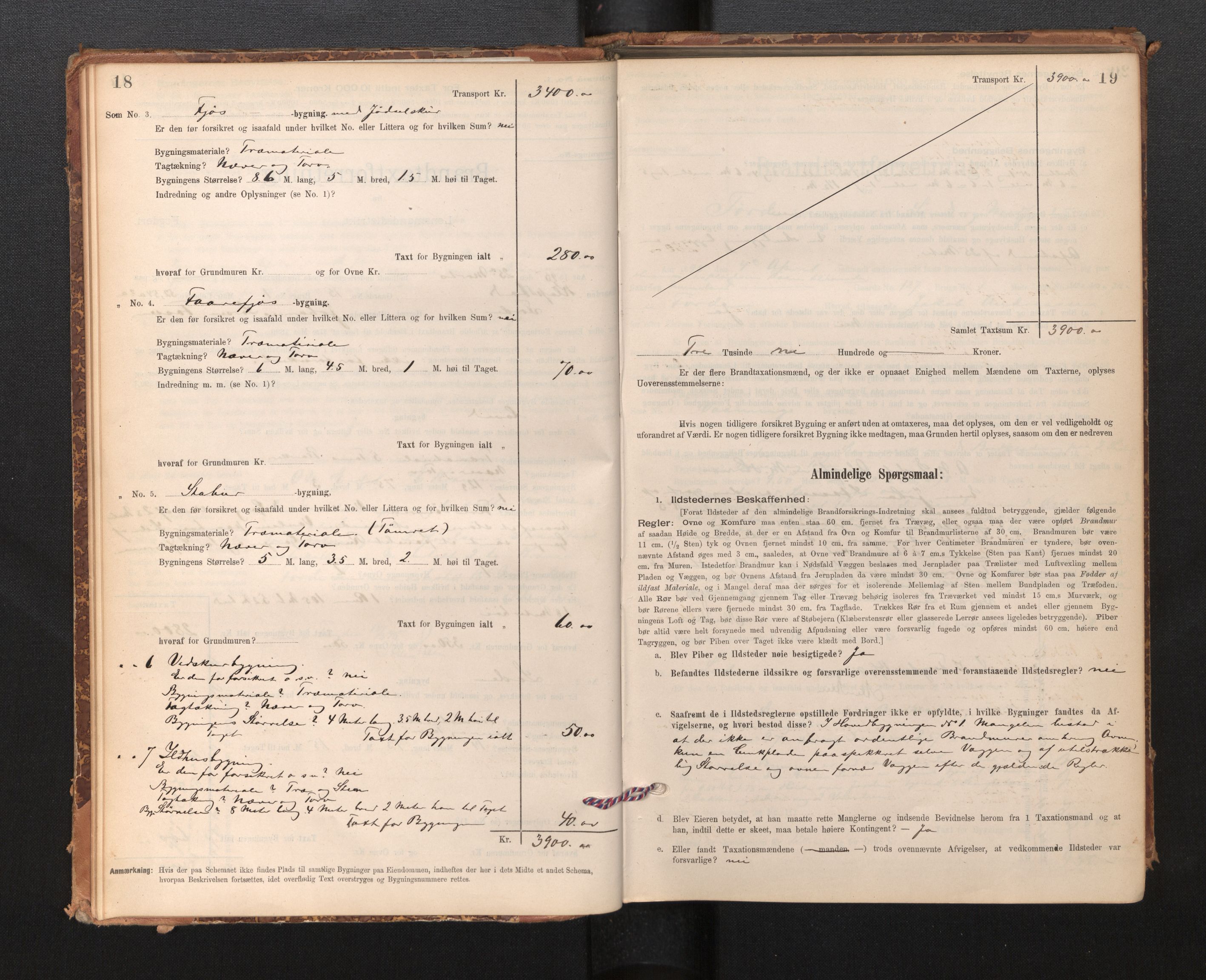 Lensmannen i Førde, AV/SAB-A-27401/0012/L0008: Branntakstprotokoll, skjematakst, 1895-1922, p. 18-19