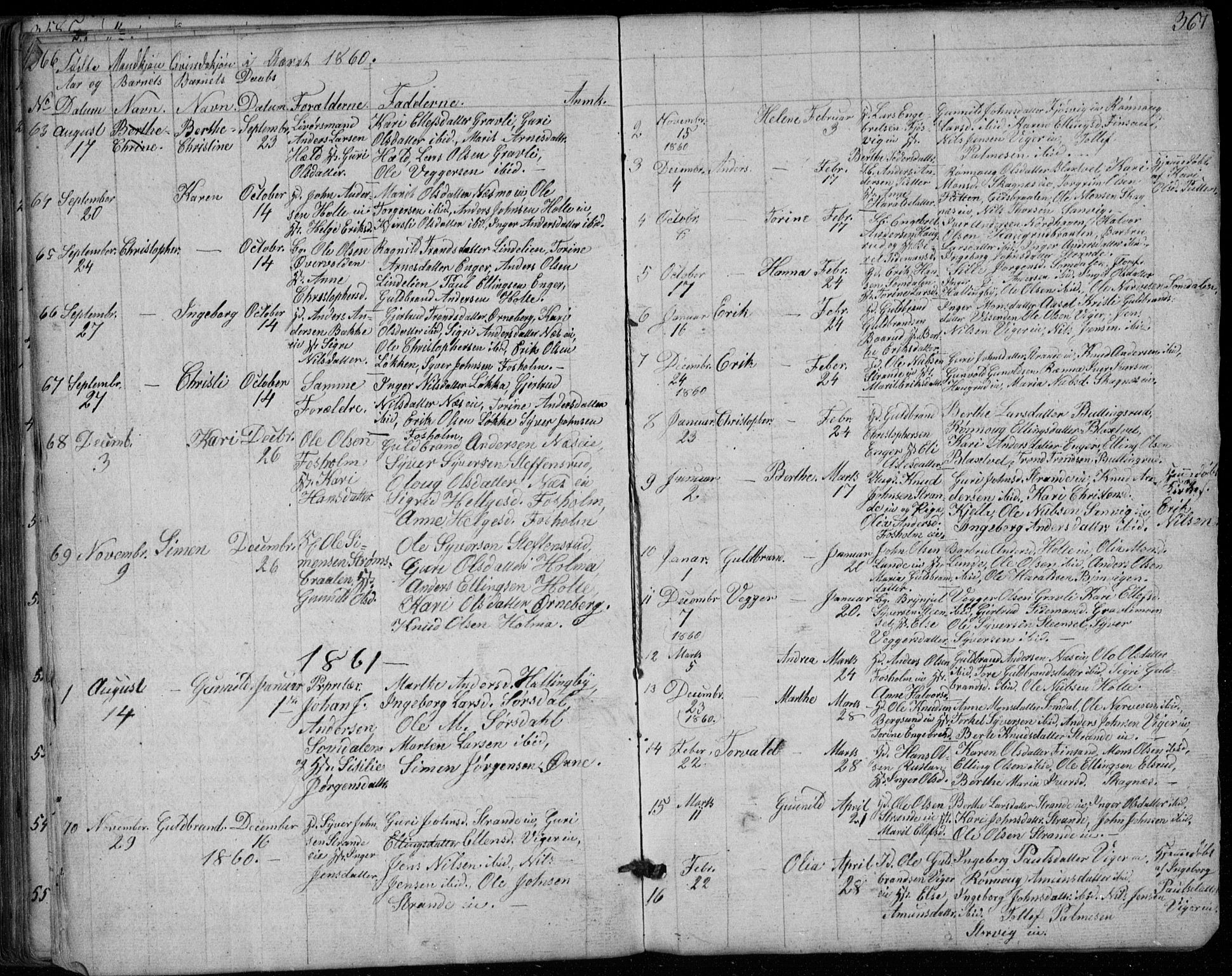 Ådal kirkebøker, AV/SAKO-A-248/G/Ga/L0002: Parish register (copy) no. I 2, 1840-1861, p. 366-367