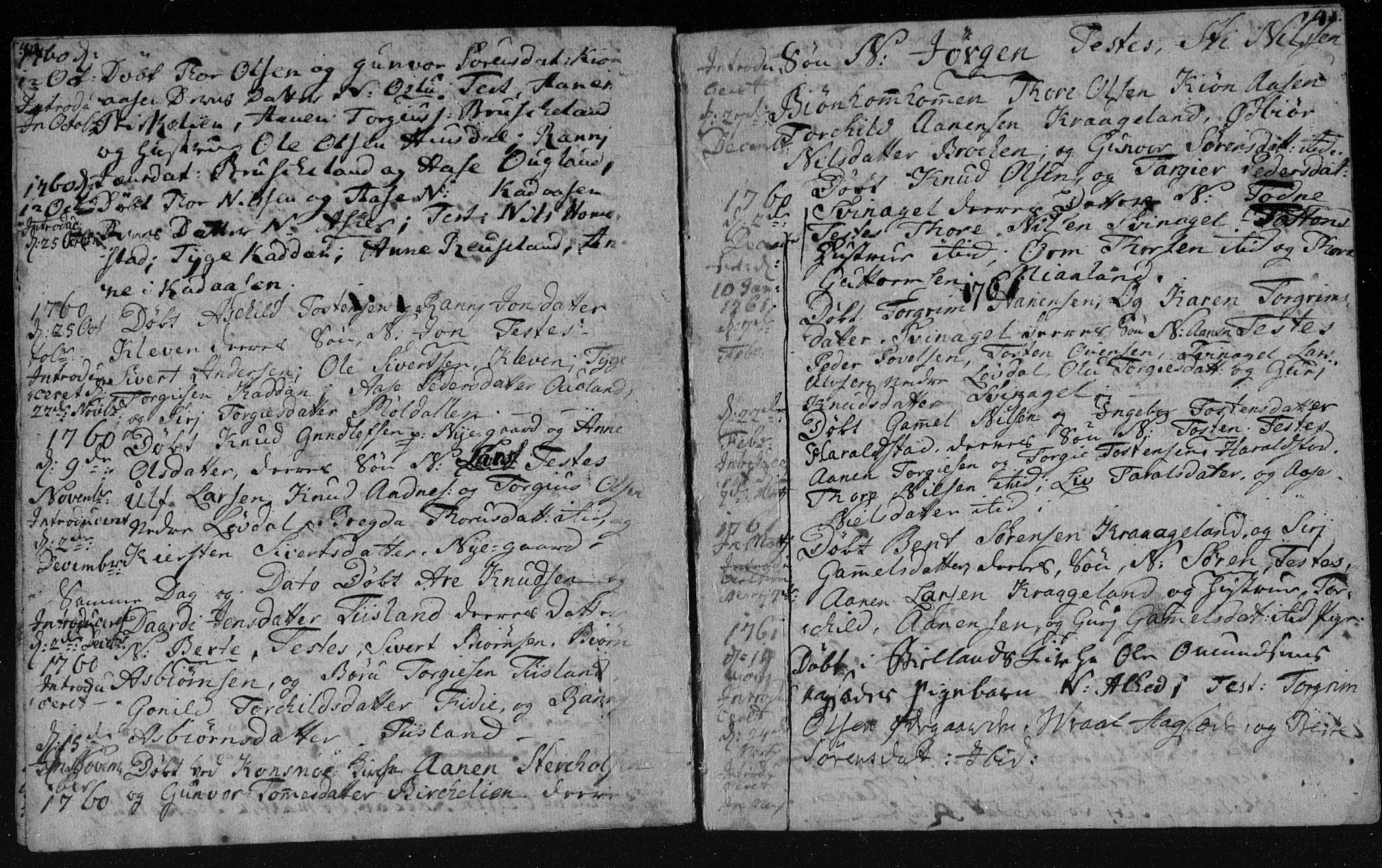 Holum sokneprestkontor, SAK/1111-0022/F/Fa/Fab/L0003: Parish register (official) no. A 3, 1752-1774, p. 40-41