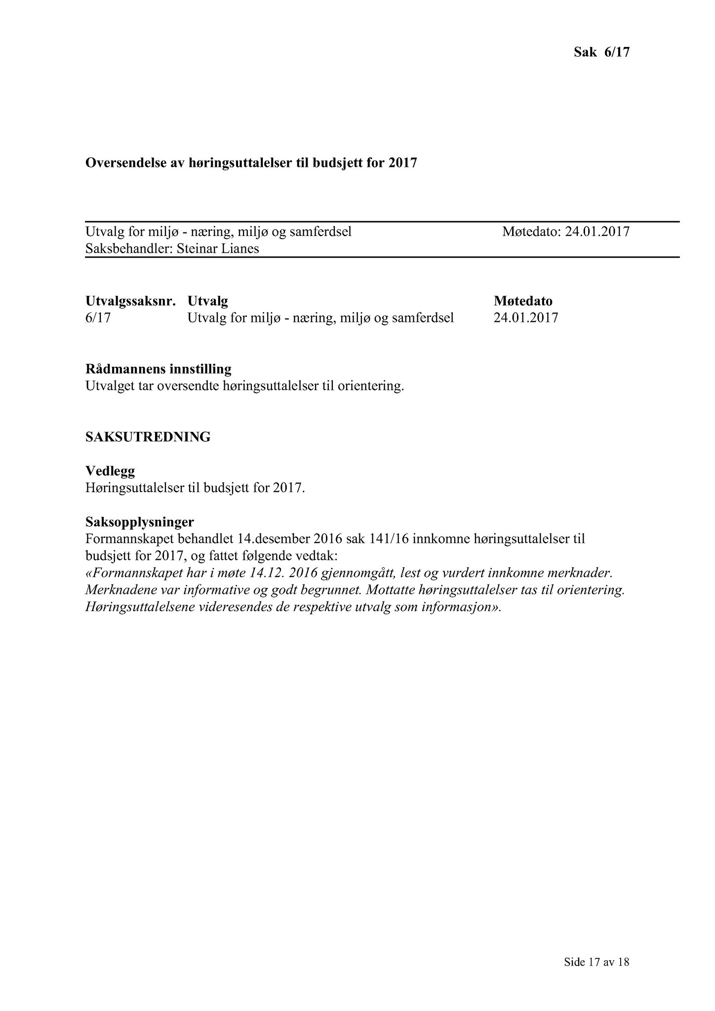 Klæbu Kommune, TRKO/KK/06-UM/L004: Utvalg for miljø - Møtedokumenter 2017, 2017, p. 18