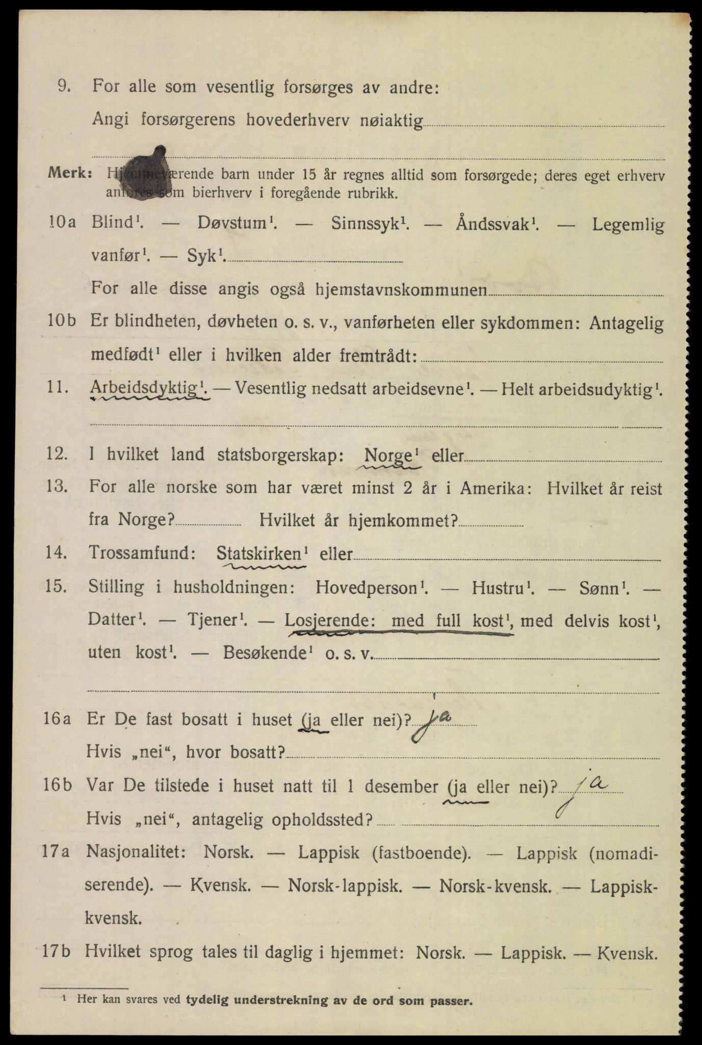 SAT, 1920 census for Bodø, 1920, p. 12148