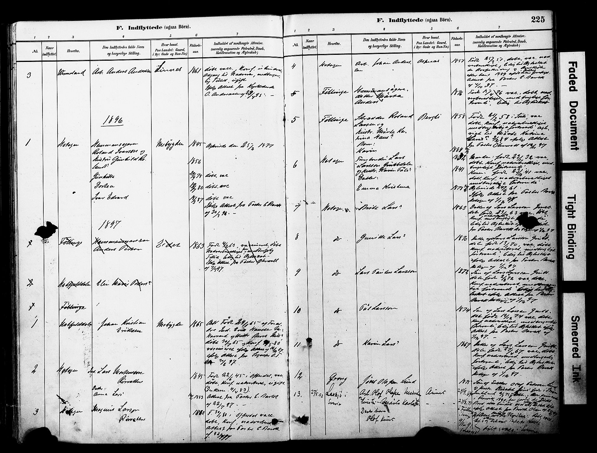Ministerialprotokoller, klokkerbøker og fødselsregistre - Nord-Trøndelag, AV/SAT-A-1458/757/L0505: Parish register (official) no. 757A01, 1882-1904, p. 225