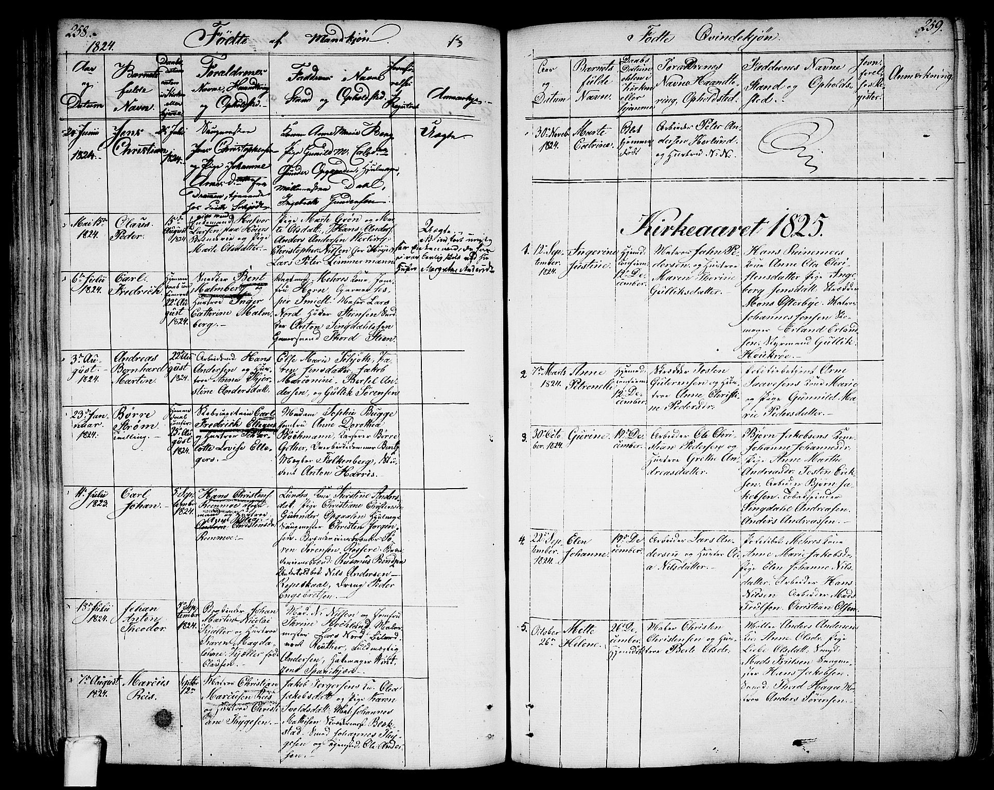 Larvik kirkebøker, AV/SAKO-A-352/G/Ga/L0002: Parish register (copy) no. I 2, 1807-1830, p. 258-259