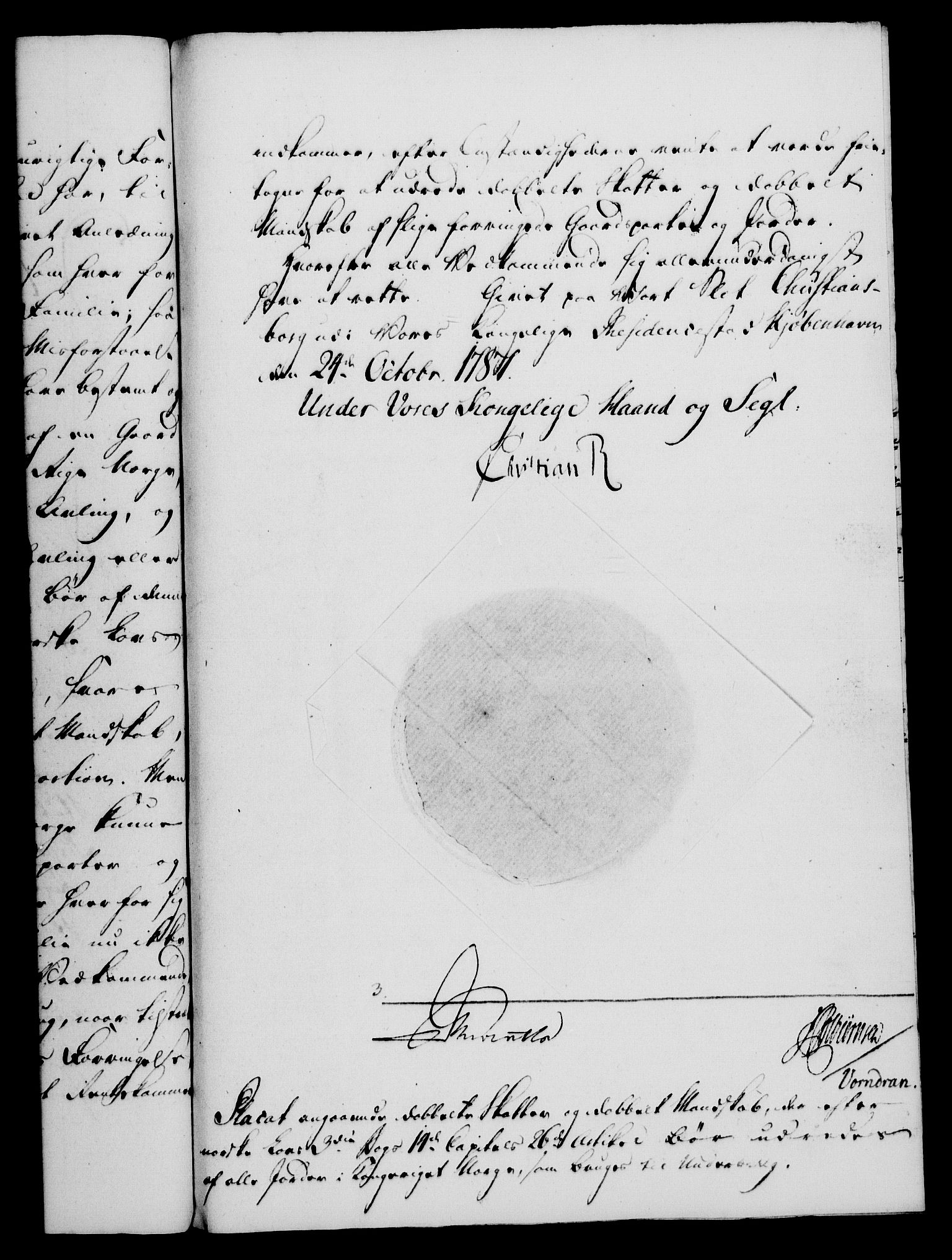 Rentekammeret, Kammerkanselliet, RA/EA-3111/G/Gf/Gfa/L0069: Norsk relasjons- og resolusjonsprotokoll (merket RK 52.69), 1787, p. 1108