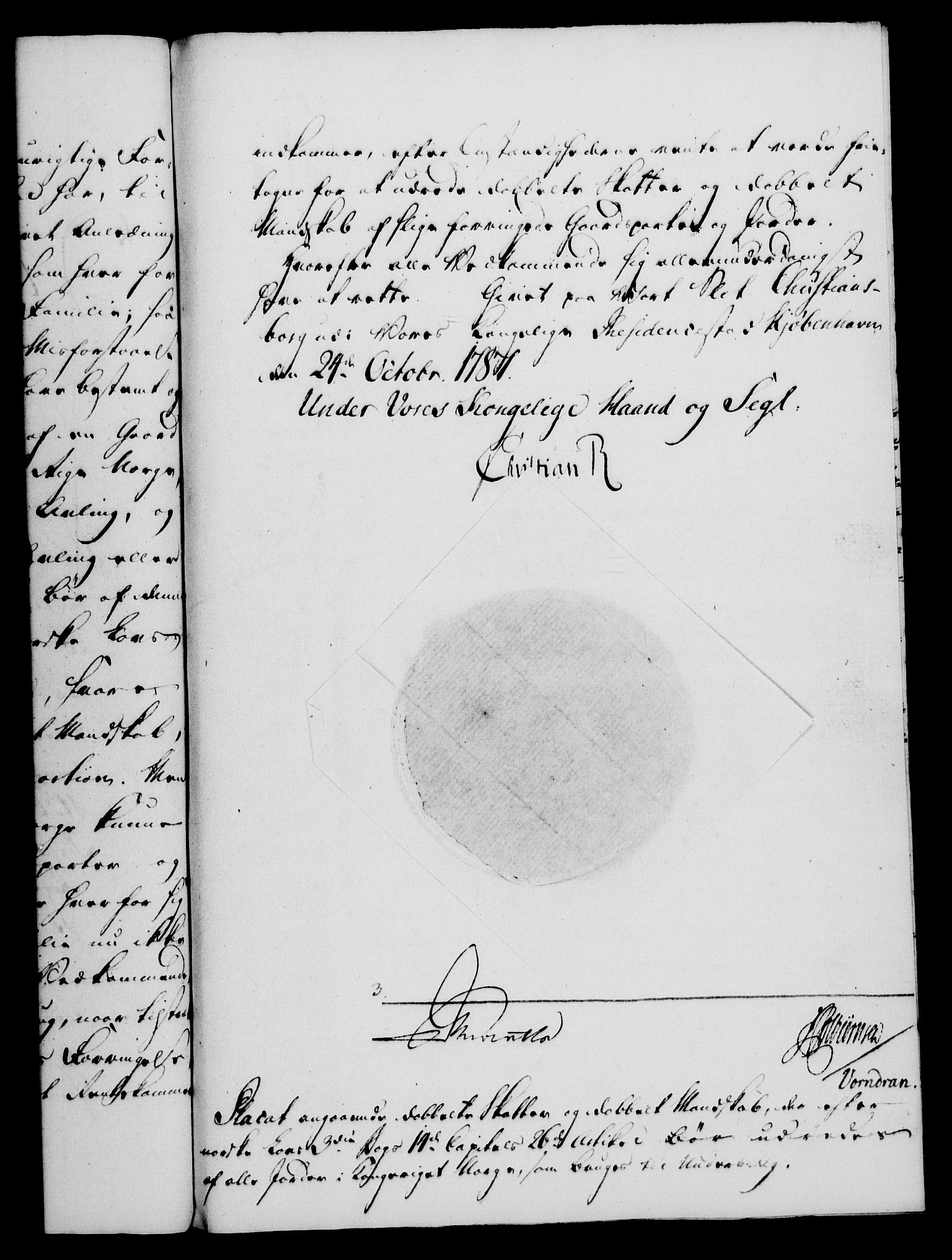 Rentekammeret, Kammerkanselliet, AV/RA-EA-3111/G/Gf/Gfa/L0069: Norsk relasjons- og resolusjonsprotokoll (merket RK 52.69), 1787, p. 1108