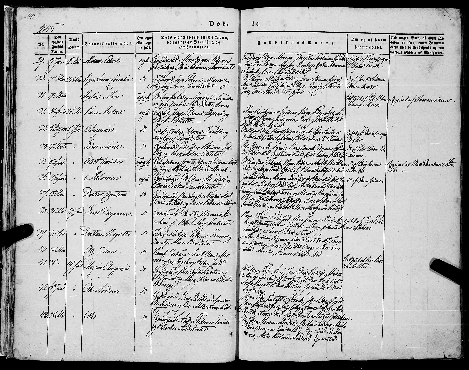 Ministerialprotokoller, klokkerbøker og fødselsregistre - Nordland, SAT/A-1459/805/L0097: Parish register (official) no. 805A04, 1837-1861, p. 40