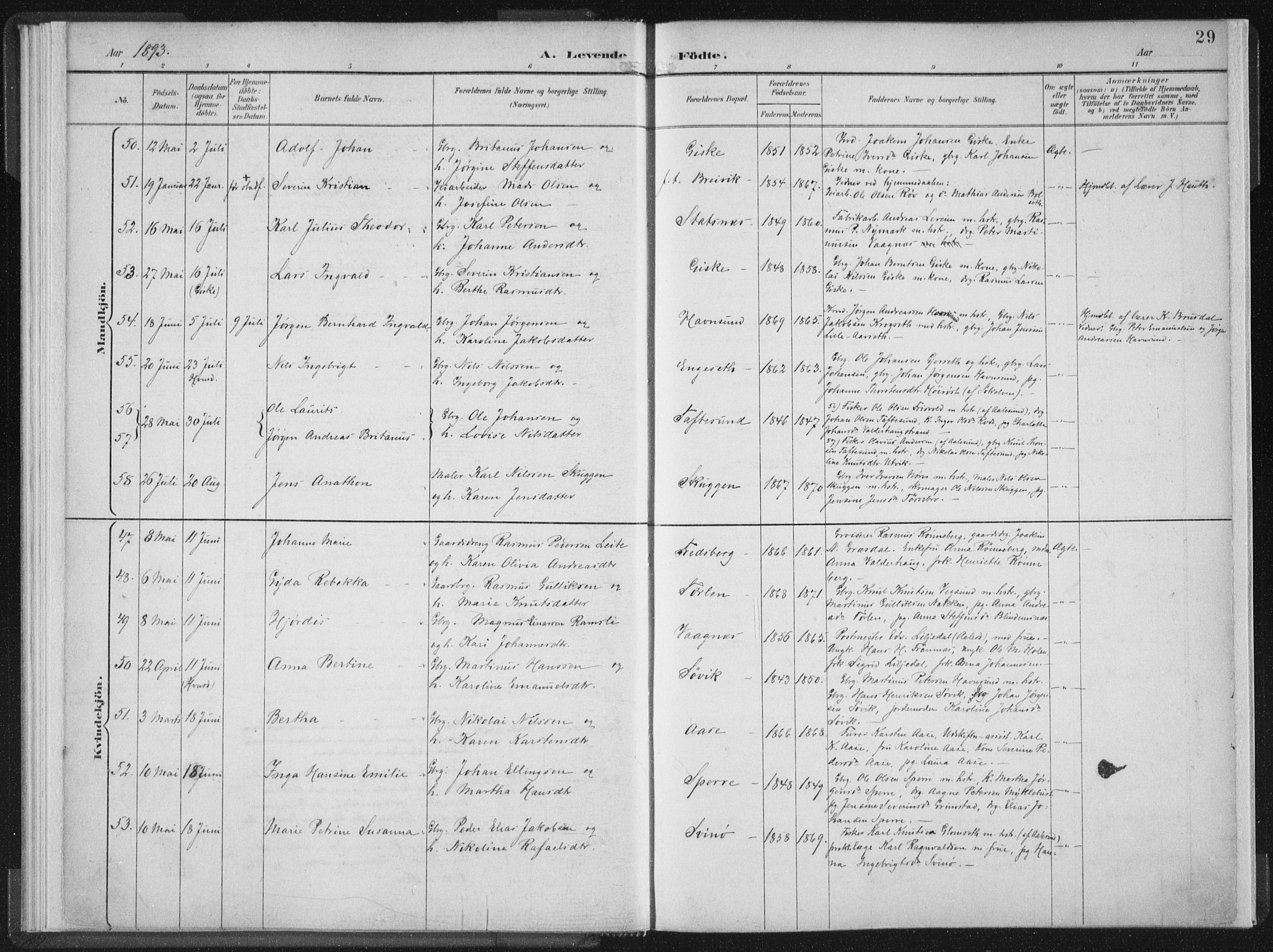 Ministerialprotokoller, klokkerbøker og fødselsregistre - Møre og Romsdal, AV/SAT-A-1454/528/L0405: Parish register (official) no. 528A14, 1891-1906, p. 29