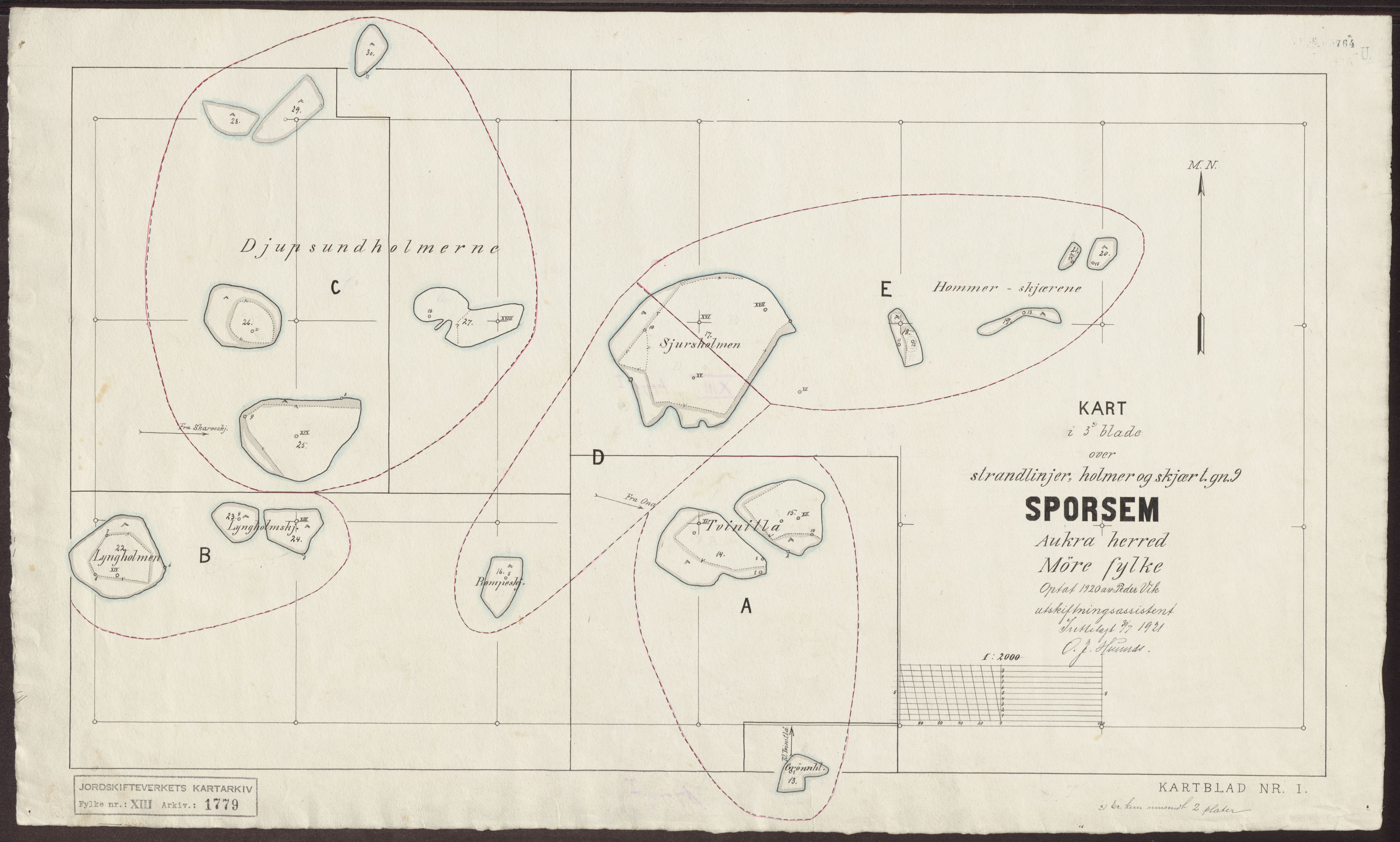 Jordskifteverkets kartarkiv, AV/RA-S-3929/T, 1859-1988, p. 2122