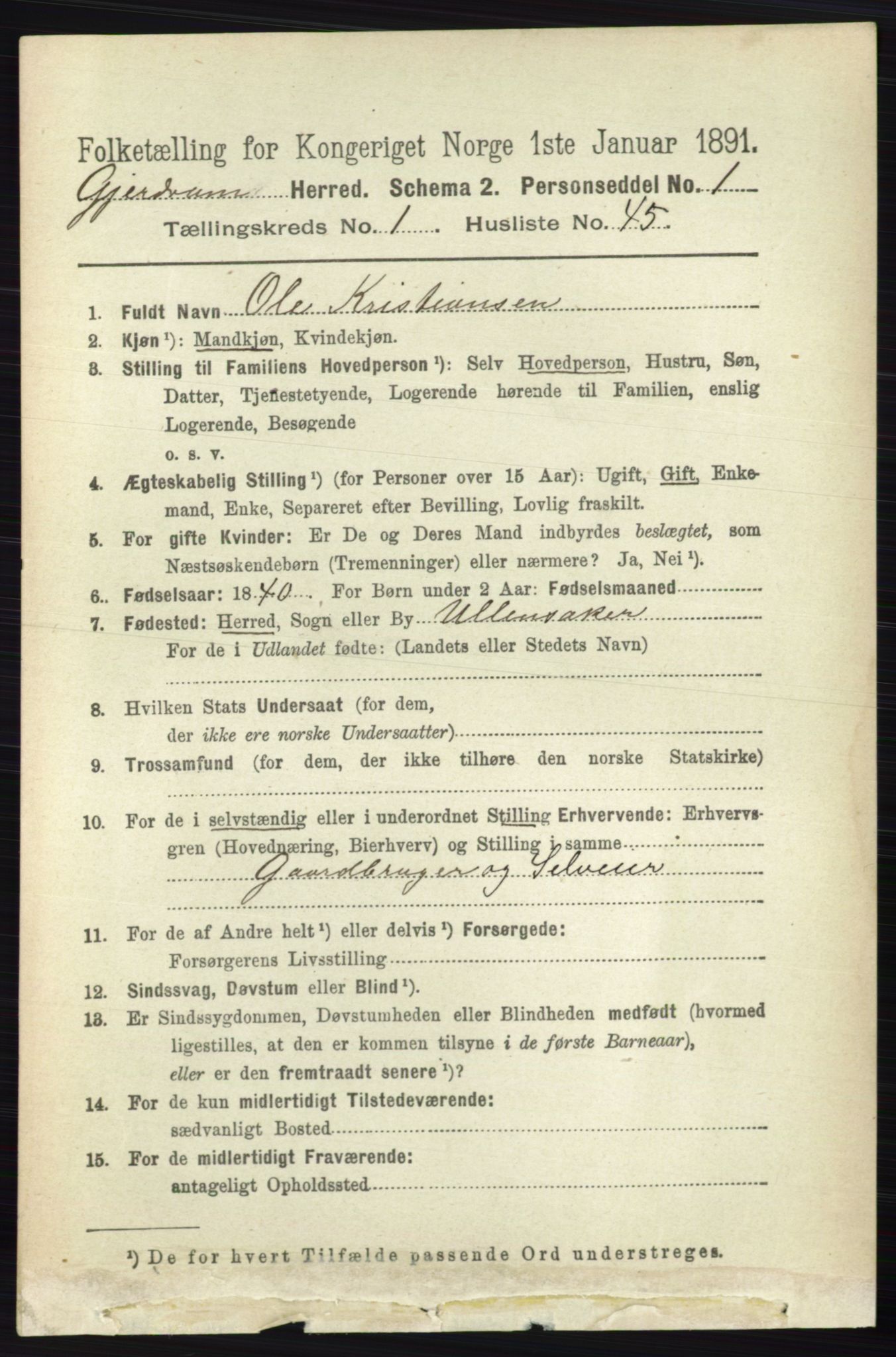 RA, 1891 census for 0234 Gjerdrum, 1891, p. 361