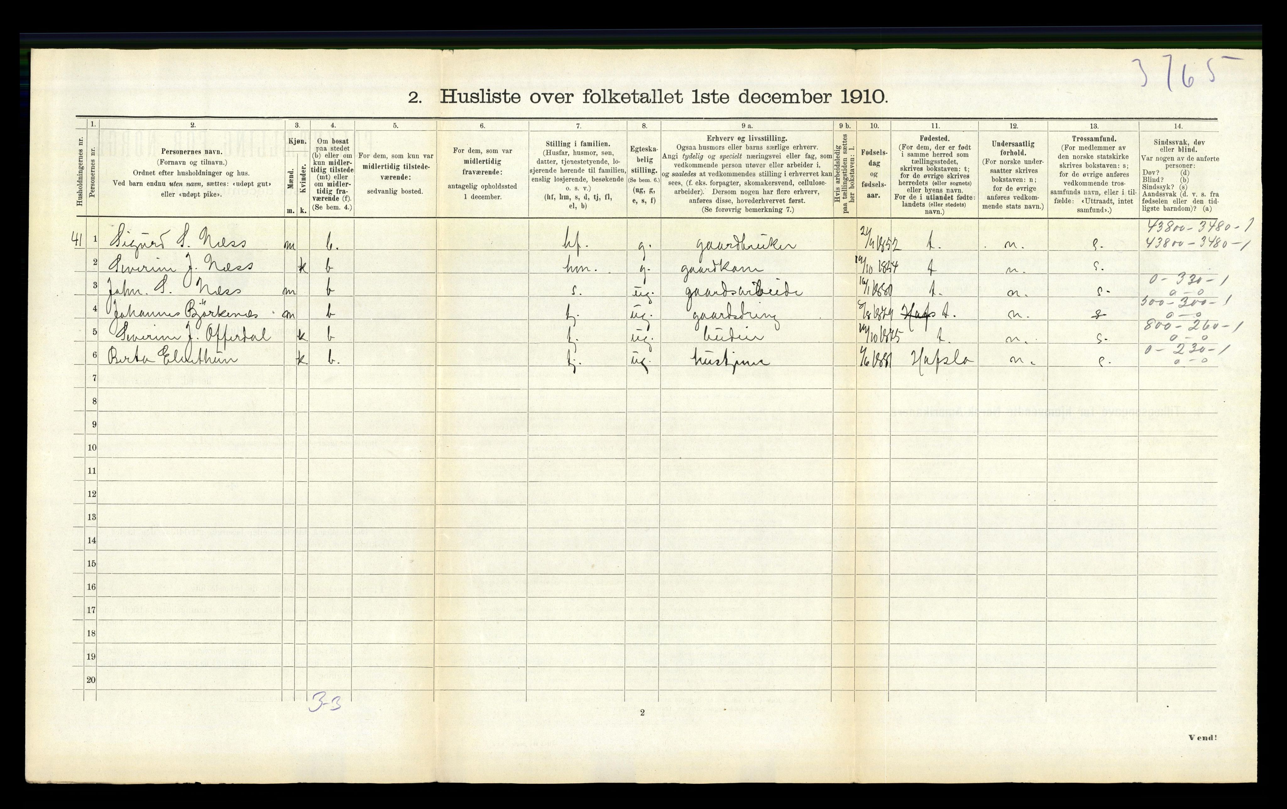 RA, 1910 census for Luster, 1910, p. 1044