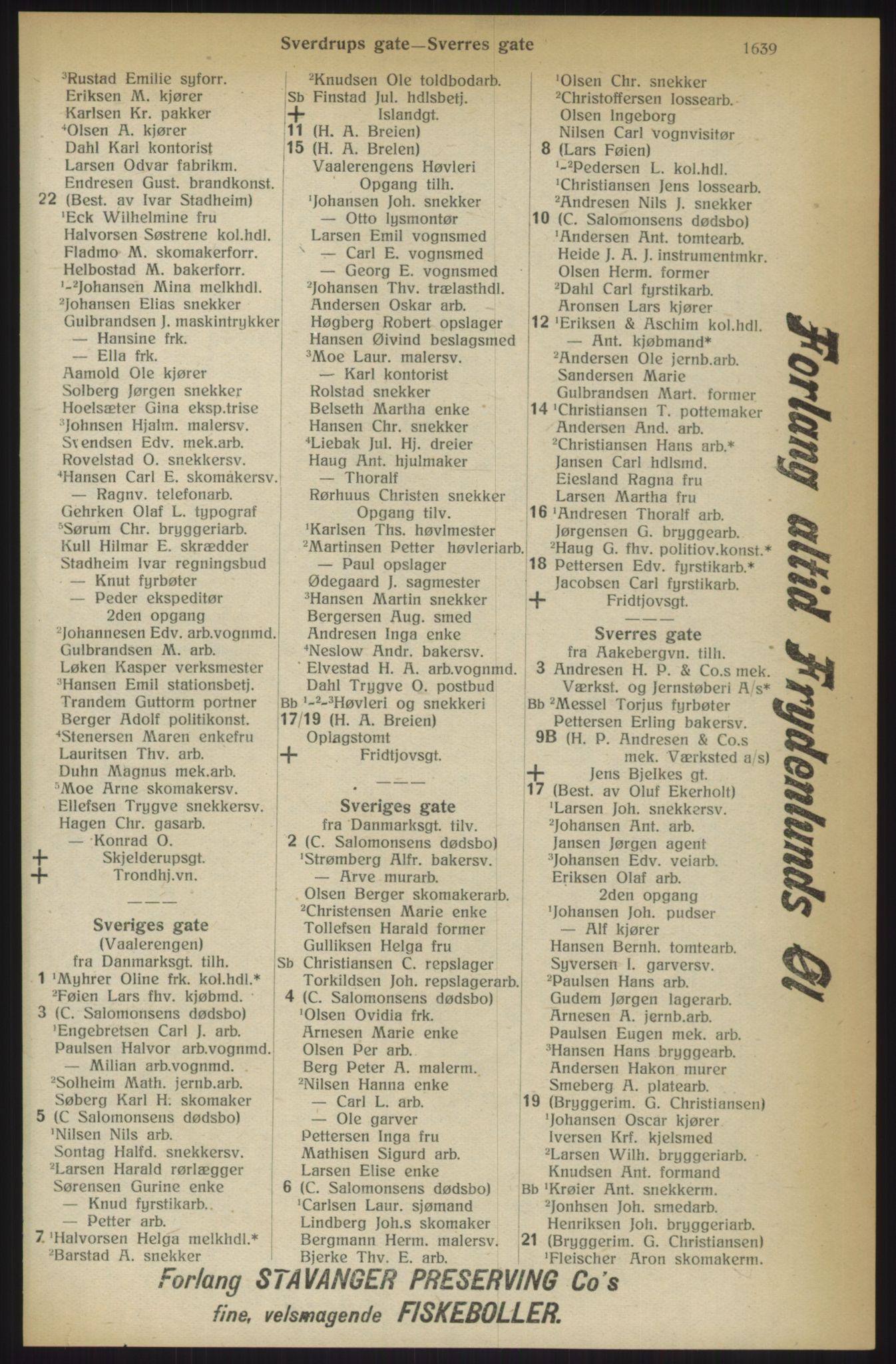 Kristiania/Oslo adressebok, PUBL/-, 1914, p. 1639