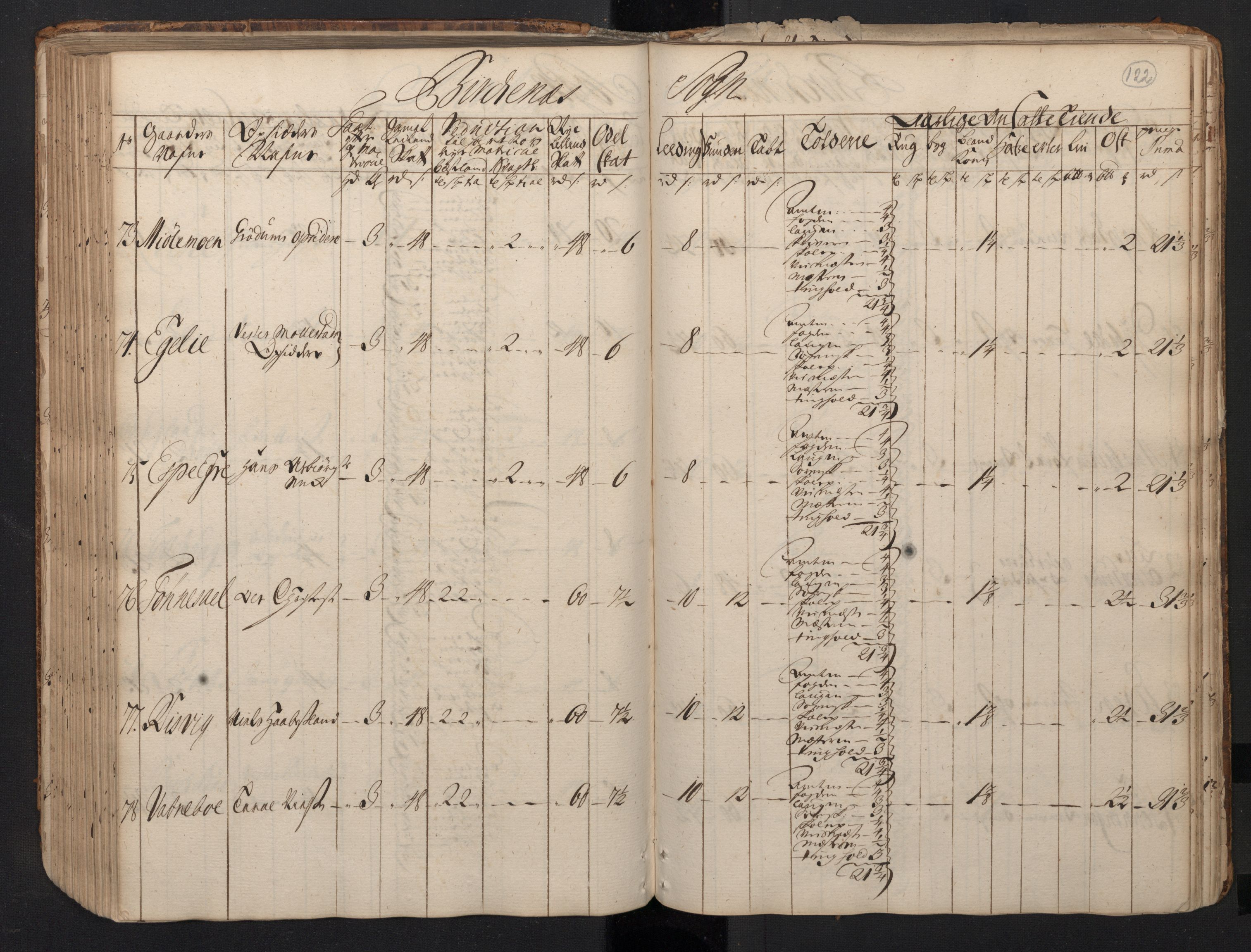 Rentekammeret inntil 1814, Realistisk ordnet avdeling, AV/RA-EA-4070/N/Nb/Nbf/L0123: Nedenes matrikkelprotokoll, 1723, p. 124