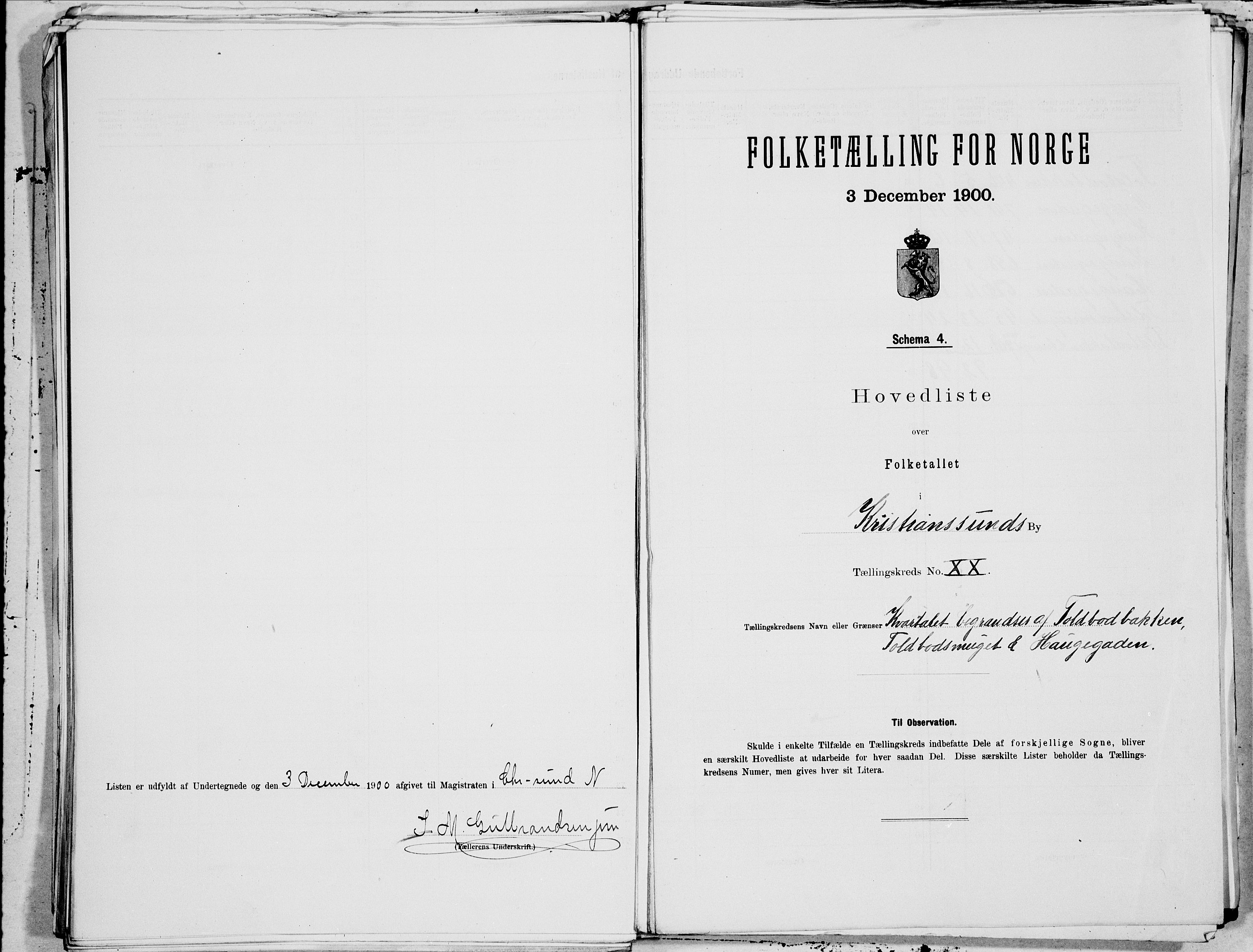 SAT, 1900 census for Kristiansund, 1900, p. 40