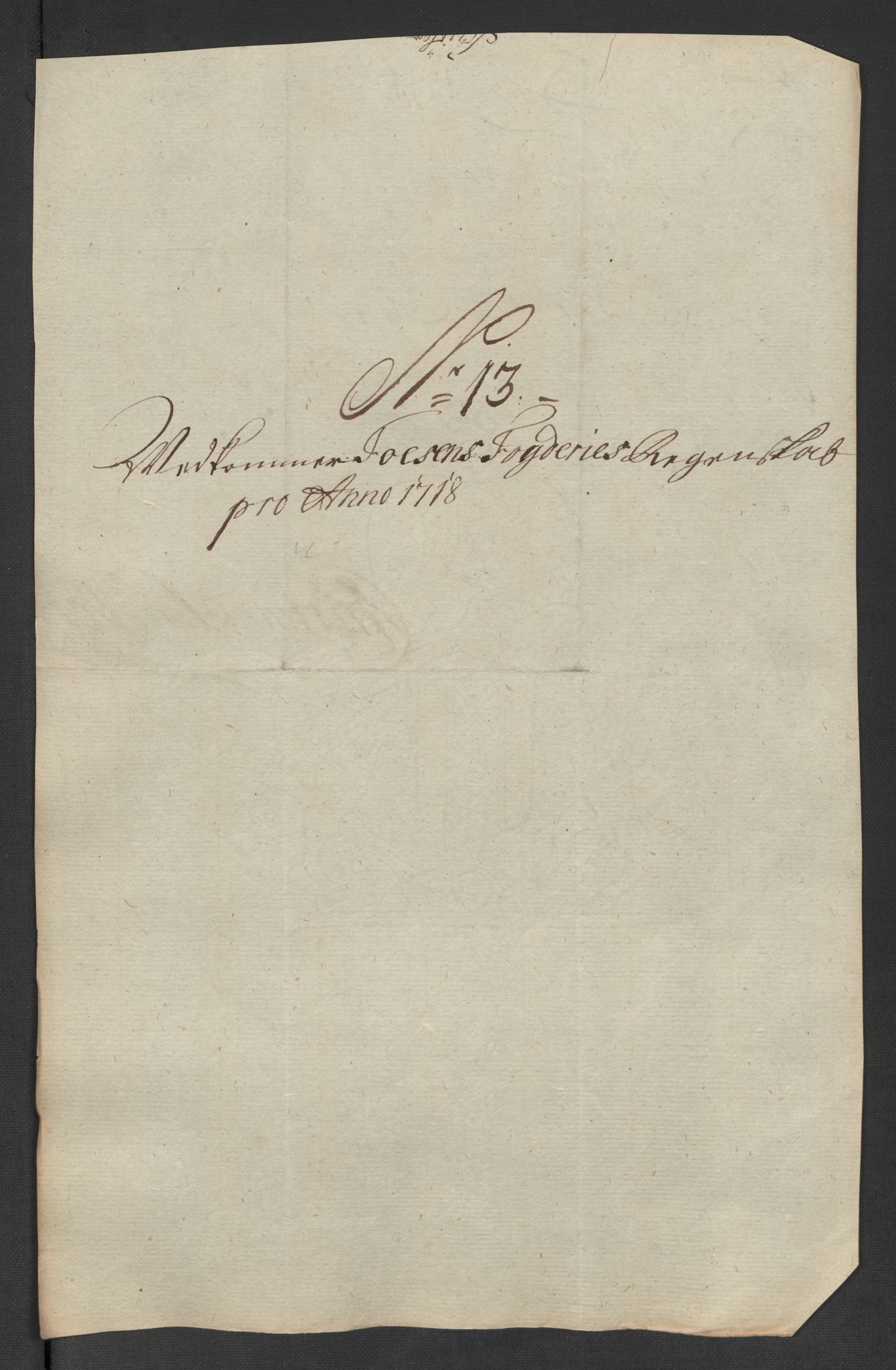 Rentekammeret inntil 1814, Reviderte regnskaper, Fogderegnskap, AV/RA-EA-4092/R57/L3866: Fogderegnskap Fosen, 1718, p. 117