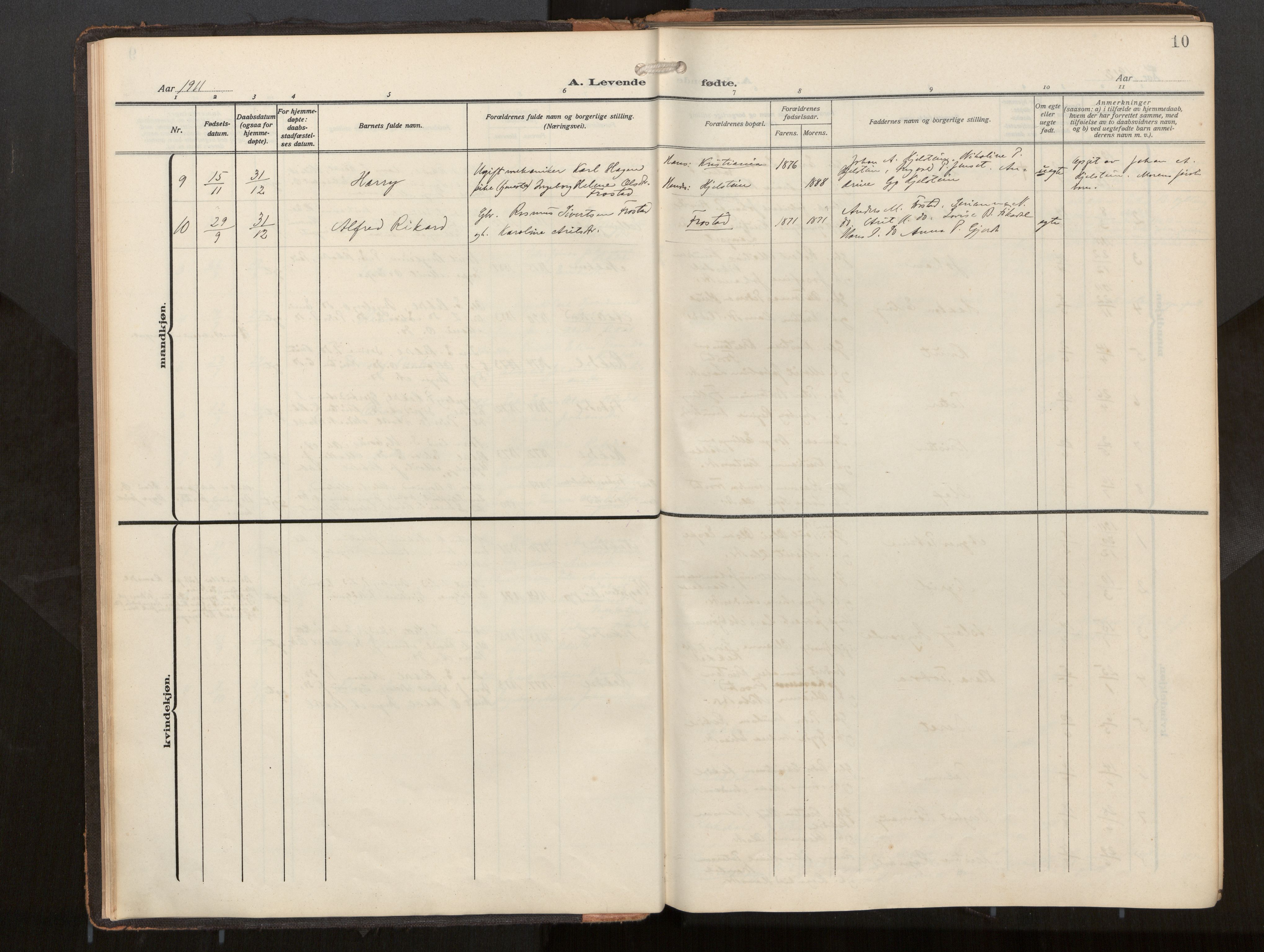 Ministerialprotokoller, klokkerbøker og fødselsregistre - Møre og Romsdal, AV/SAT-A-1454/540/L0540b: Parish register (official) no. 540A03, 1909-1932, p. 10