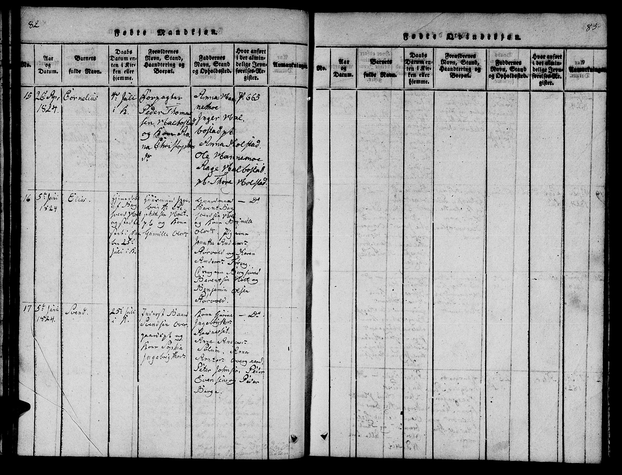 Ministerialprotokoller, klokkerbøker og fødselsregistre - Nord-Trøndelag, SAT/A-1458/742/L0411: Parish register (copy) no. 742C02, 1817-1825, p. 82-83