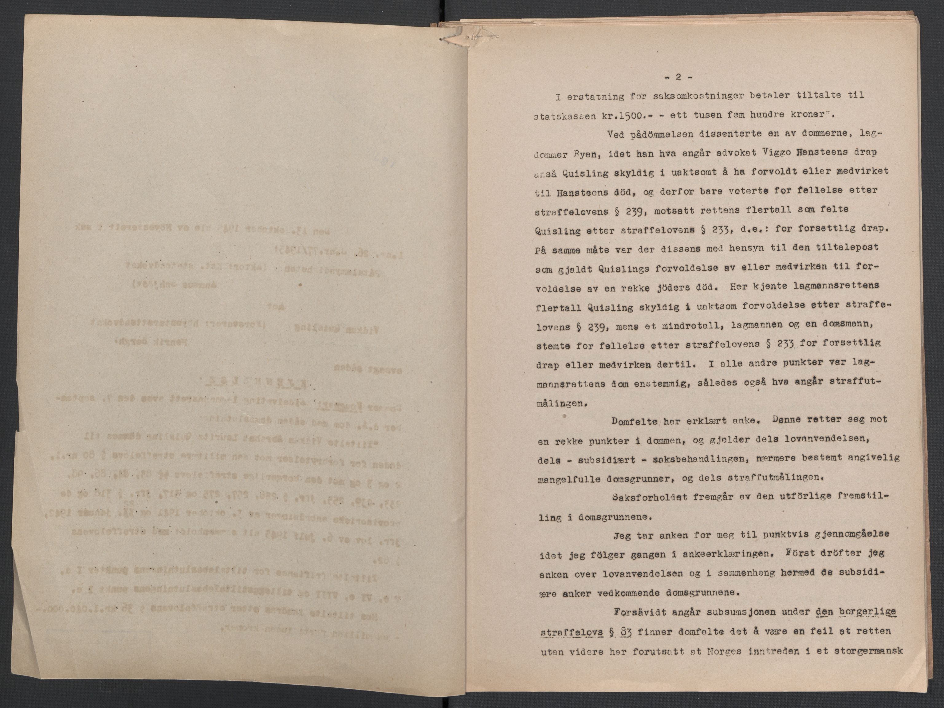 Landssvikarkivet, Oslo politikammer, AV/RA-S-3138-01/D/Da/L0003: Dnr. 29, 1945, p. 3472