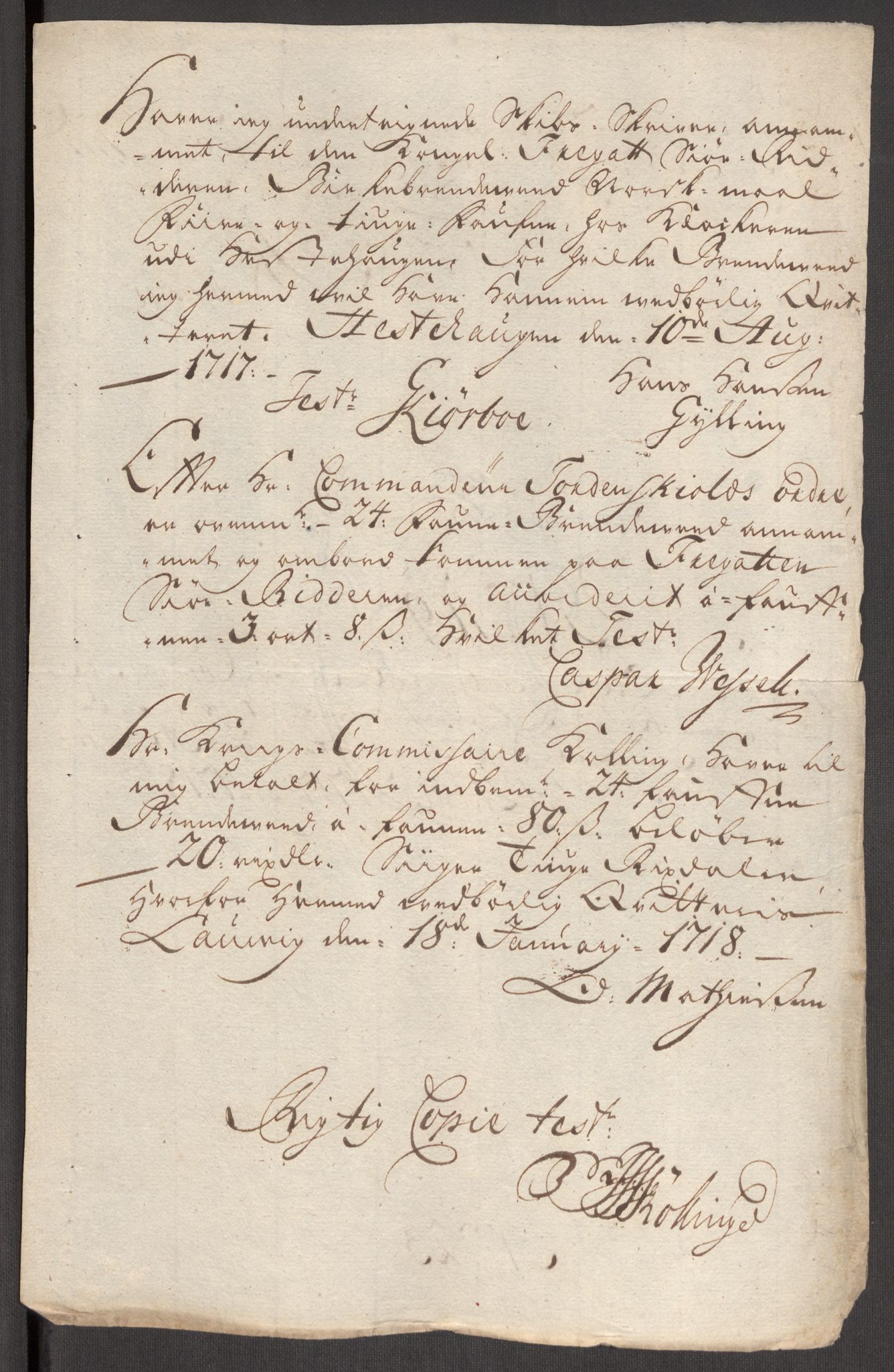 Kommanderende general (KG I) med Det norske krigsdirektorium, AV/RA-EA-5419/E/Eb/L0001: Ruller over noen kompanier som tjenestegjorde på flåten, 1712-1721, p. 524