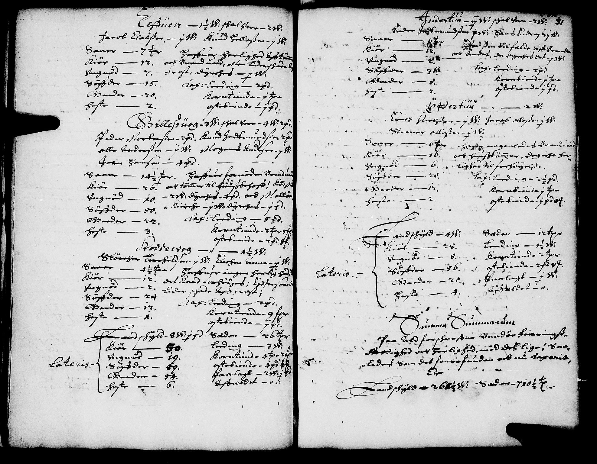 Rentekammeret inntil 1814, Realistisk ordnet avdeling, RA/EA-4070/N/Nb/Nba/L0058: Salten fogderi, 1666-1667, p. 30b-31a