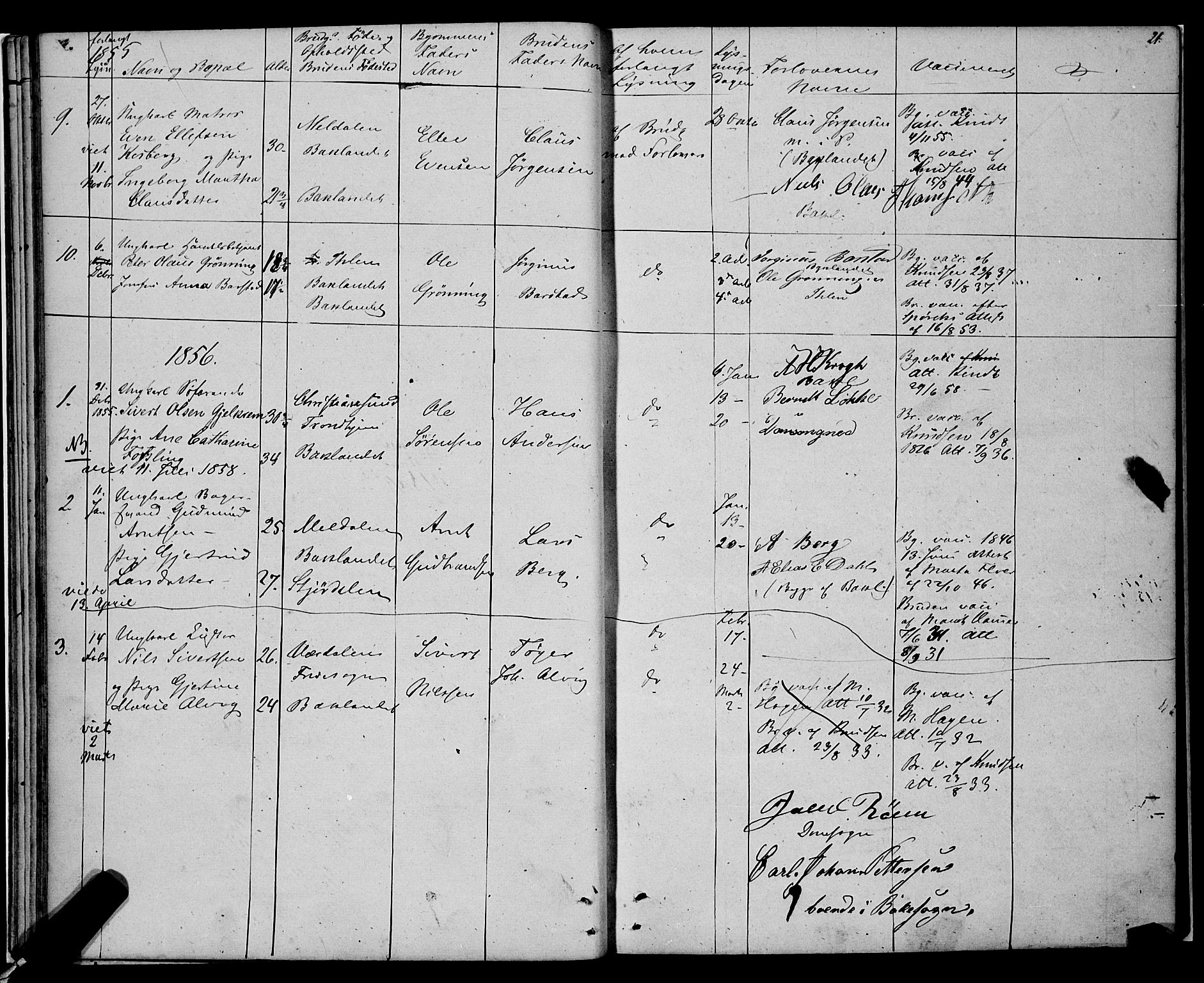 Ministerialprotokoller, klokkerbøker og fødselsregistre - Sør-Trøndelag, SAT/A-1456/604/L0187: Parish register (official) no. 604A08, 1847-1878, p. 21